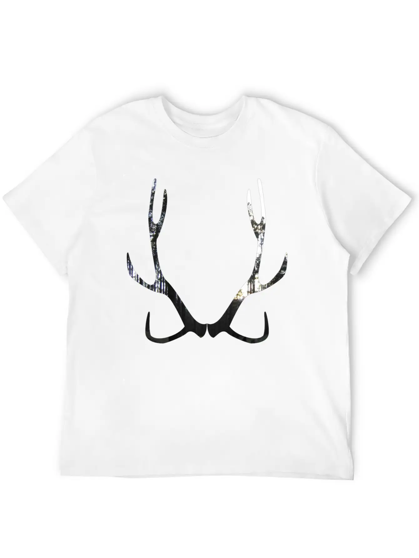 Deer Horns. Unisex Short Sleeve Soft Cotton T-Shirt – Casual Everyday Wear