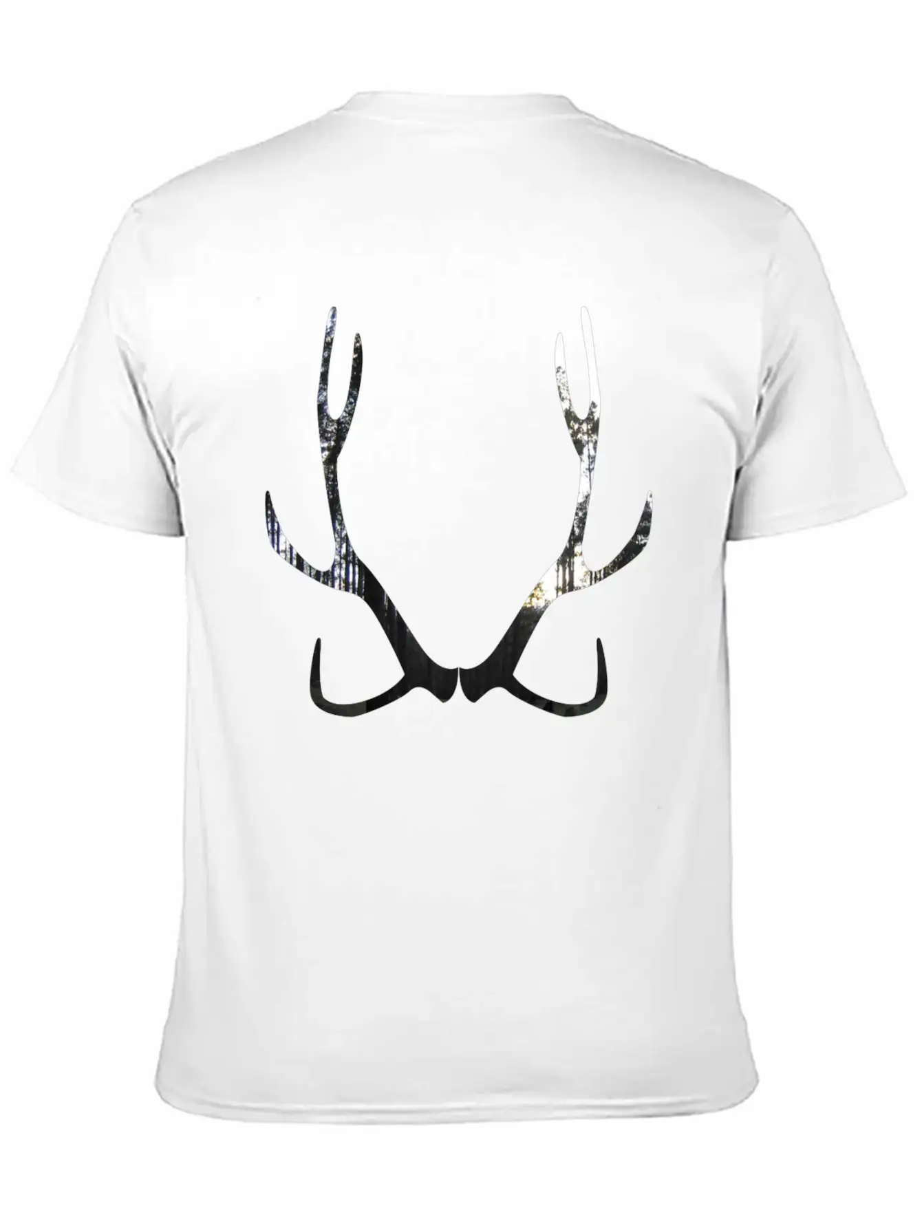 Deer Horns. Unisex Short Sleeve Soft Cotton T-Shirt – Casual Everyday Wear