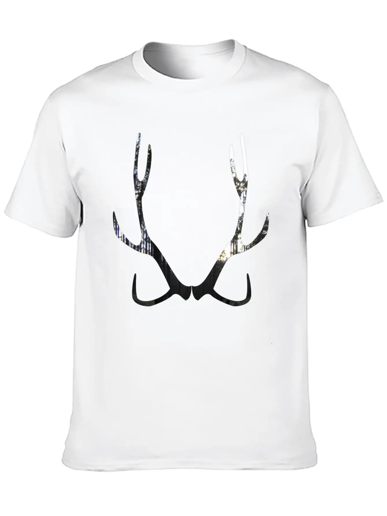 Deer Horns. Unisex Short Sleeve Soft Cotton T-Shirt – Casual Everyday Wear