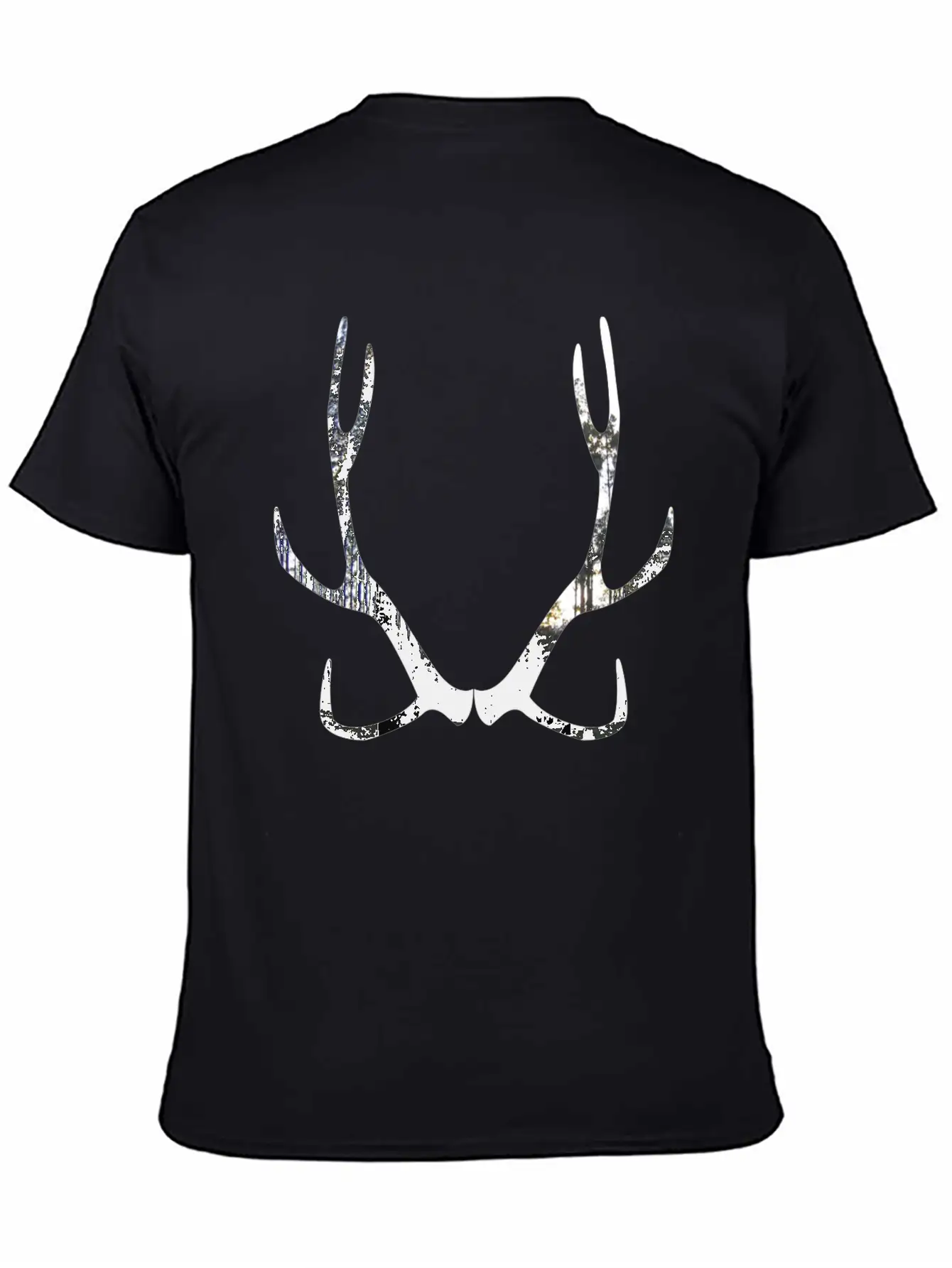 Deer Horns. Unisex Short Sleeve Soft Cotton T-Shirt – Casual Everyday Wear