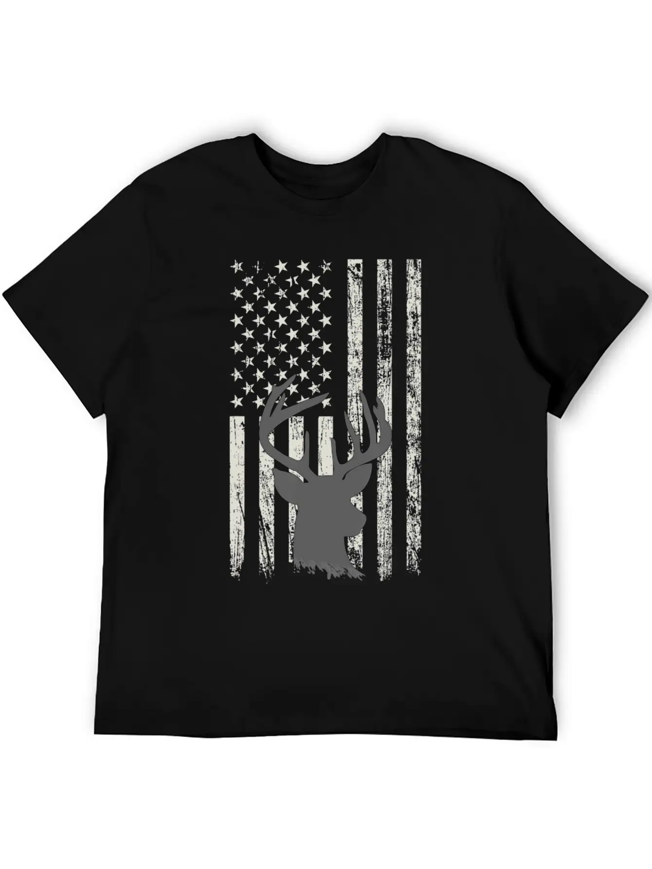 Deer Hunting Whitetail Hunter American Flag USA Comfortable Minimalist Graphic Tee – Summer Style Essential