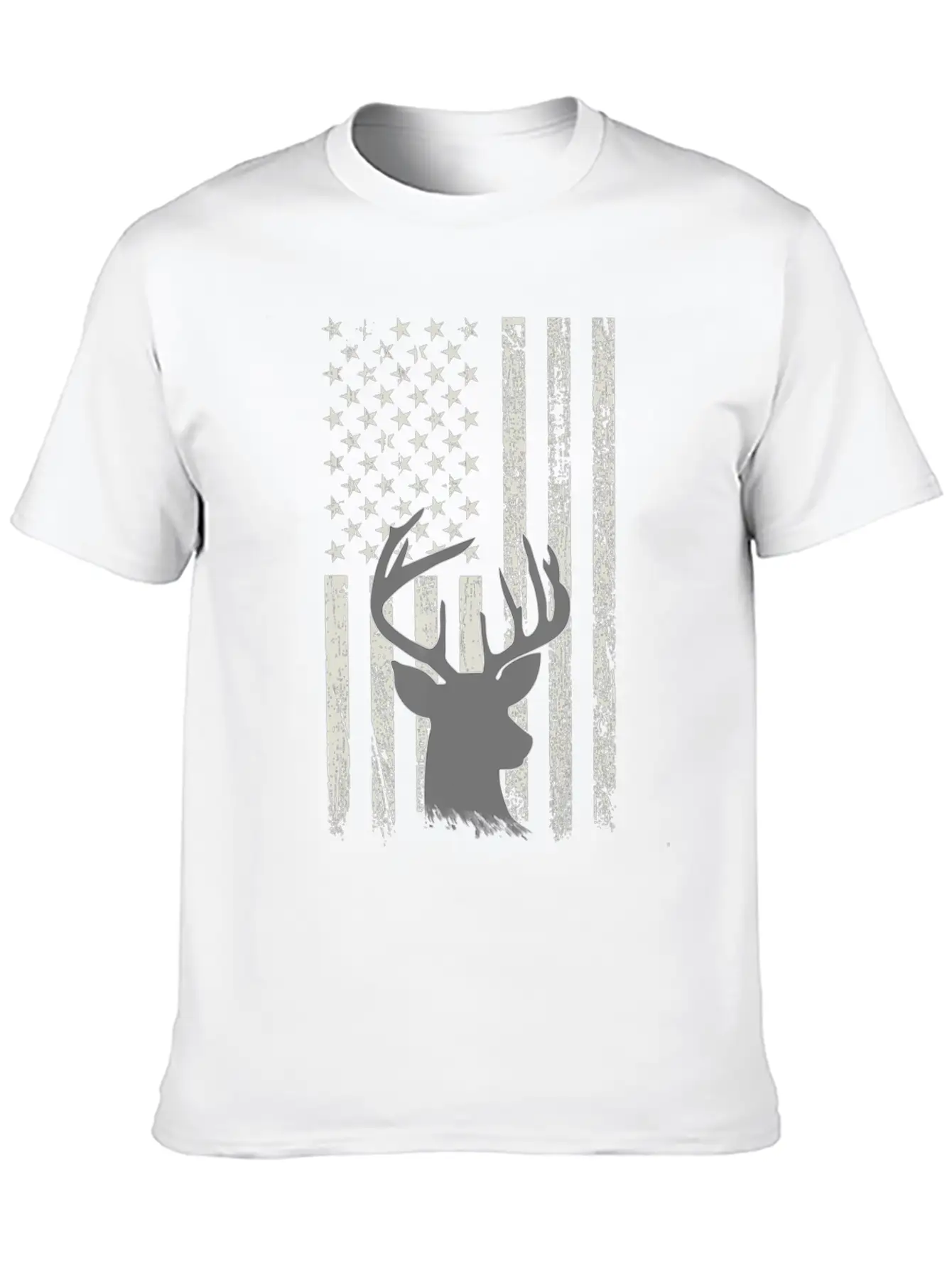 Deer Hunting Whitetail Hunter American Flag USA Comfortable Minimalist Graphic Tee – Summer Style Essential