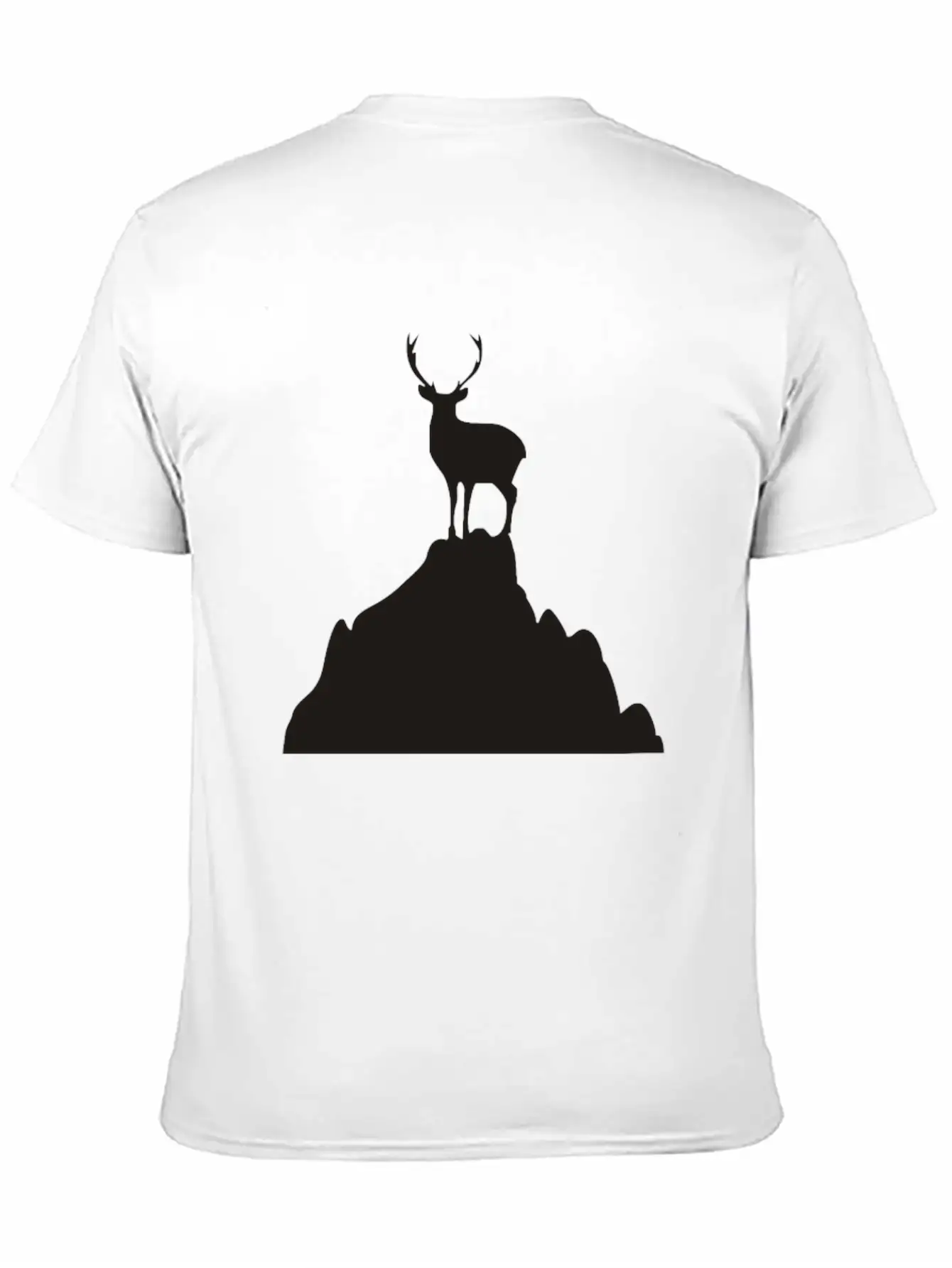Deer On A Mountain Basic Graphic T-Shirt – Daily Comfort In Soft Cotton