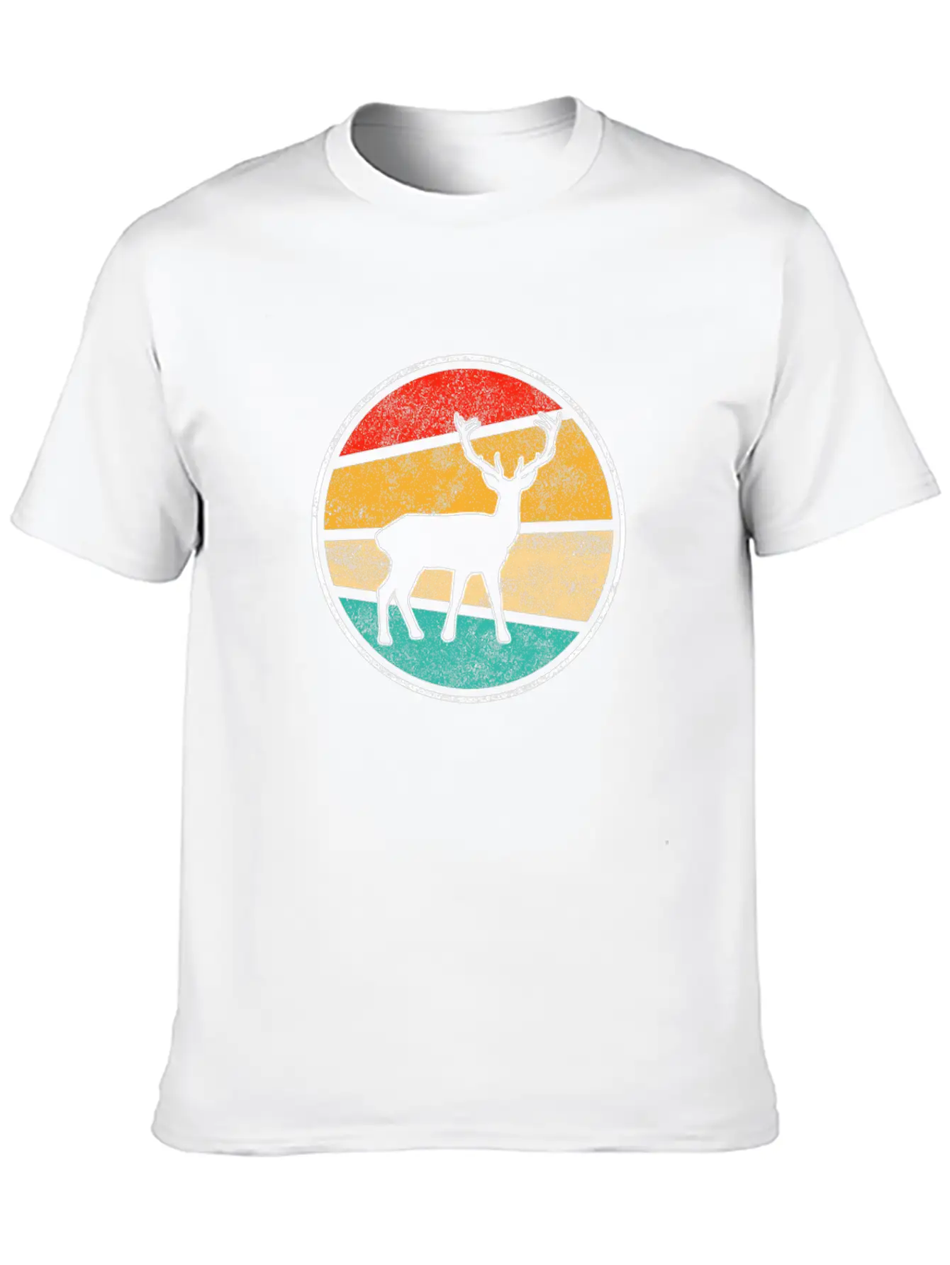 Deer Retro Unisex Short Sleeve Soft Cotton T-Shirt – Casual Everyday Wear
