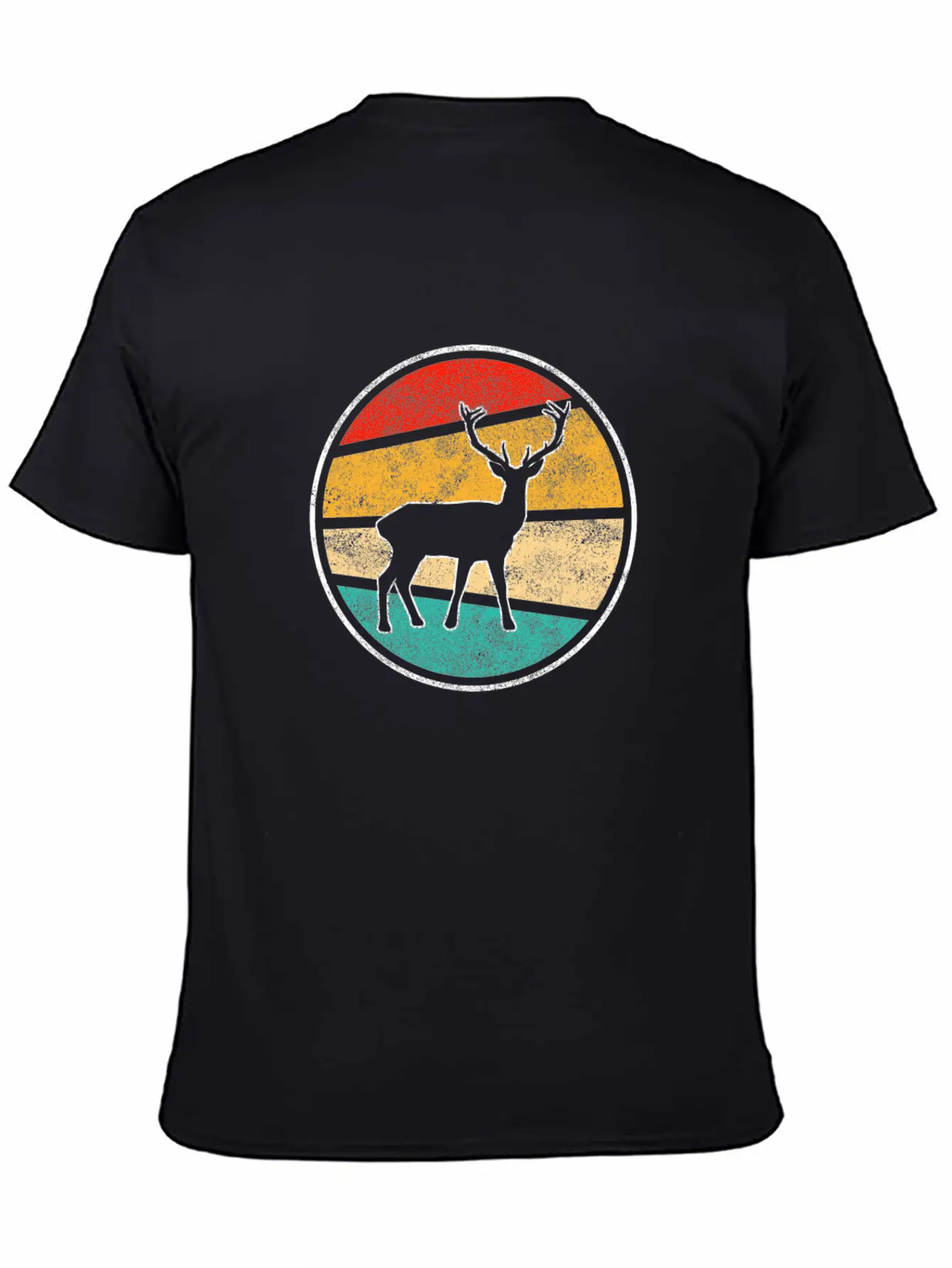 Deer Retro Unisex Short Sleeve Soft Cotton T-Shirt – Casual Everyday Wear