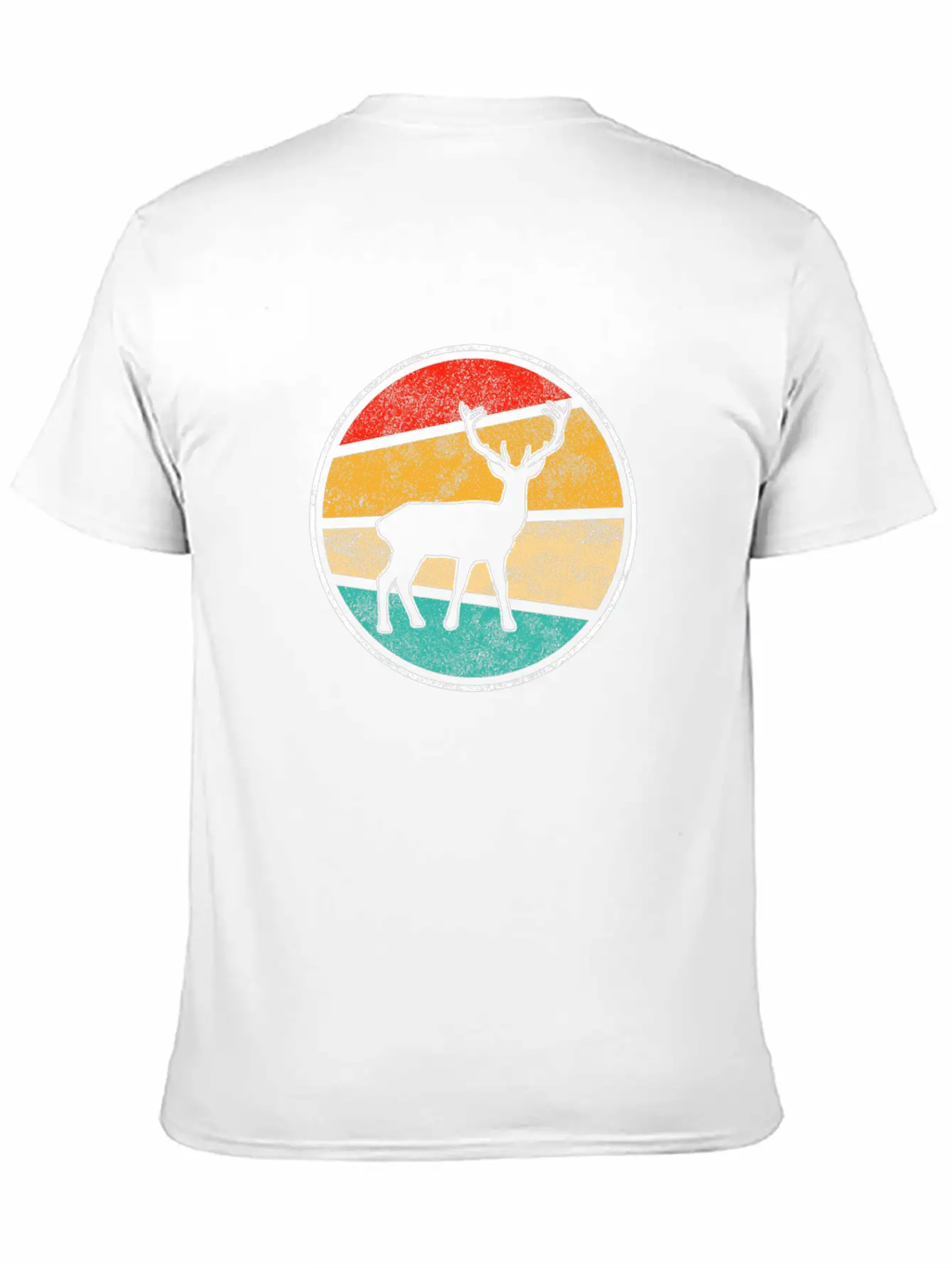 Deer Retro Unisex Short Sleeve Soft Cotton T-Shirt – Casual Everyday Wear