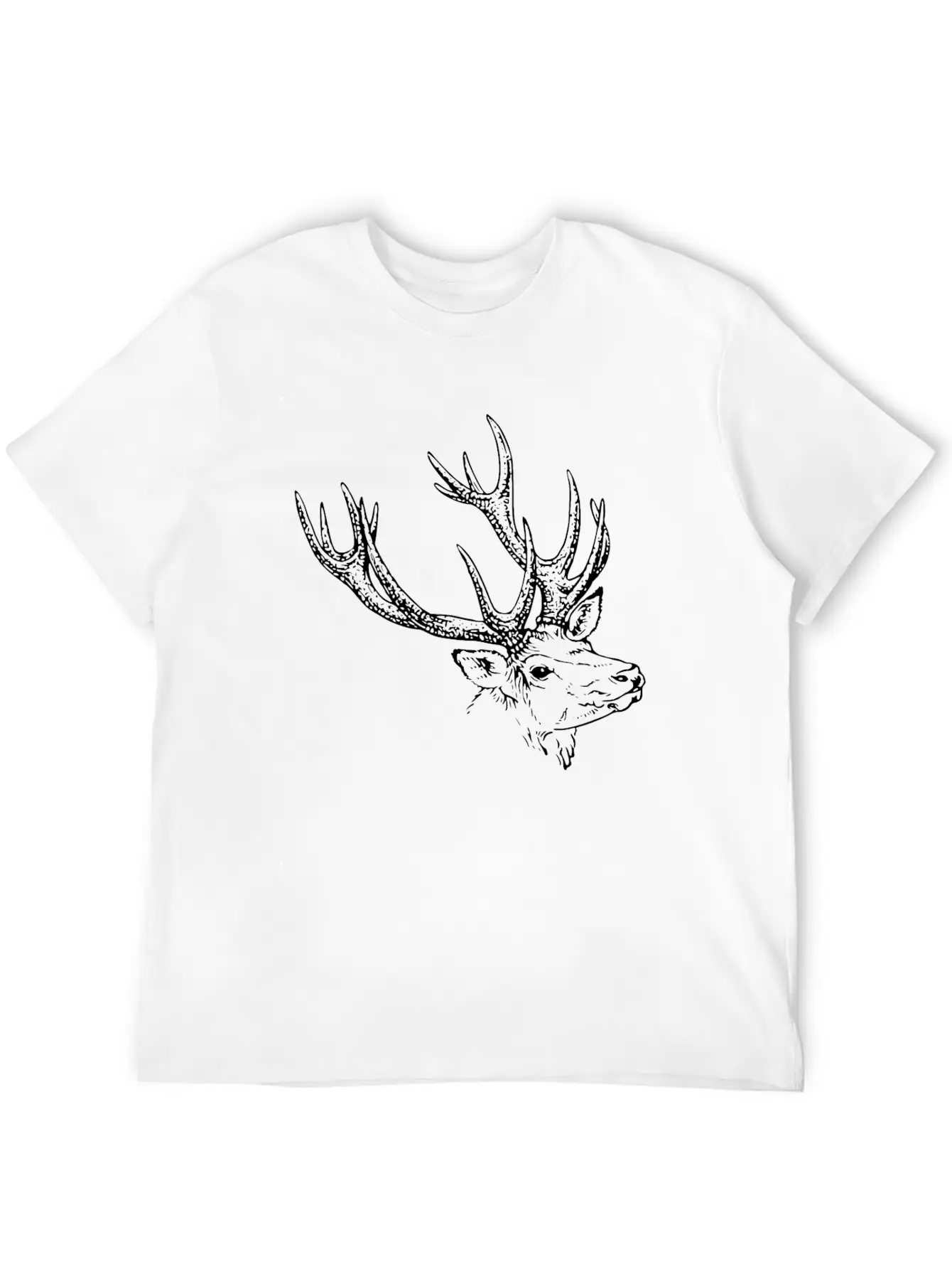 Deer Symbol Unisex Short Sleeve Soft Cotton T-Shirt – Casual Everyday Wear