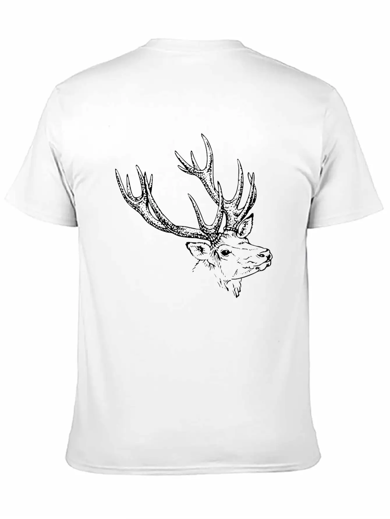 Deer Symbol Unisex Short Sleeve Soft Cotton T-Shirt – Casual Everyday Wear