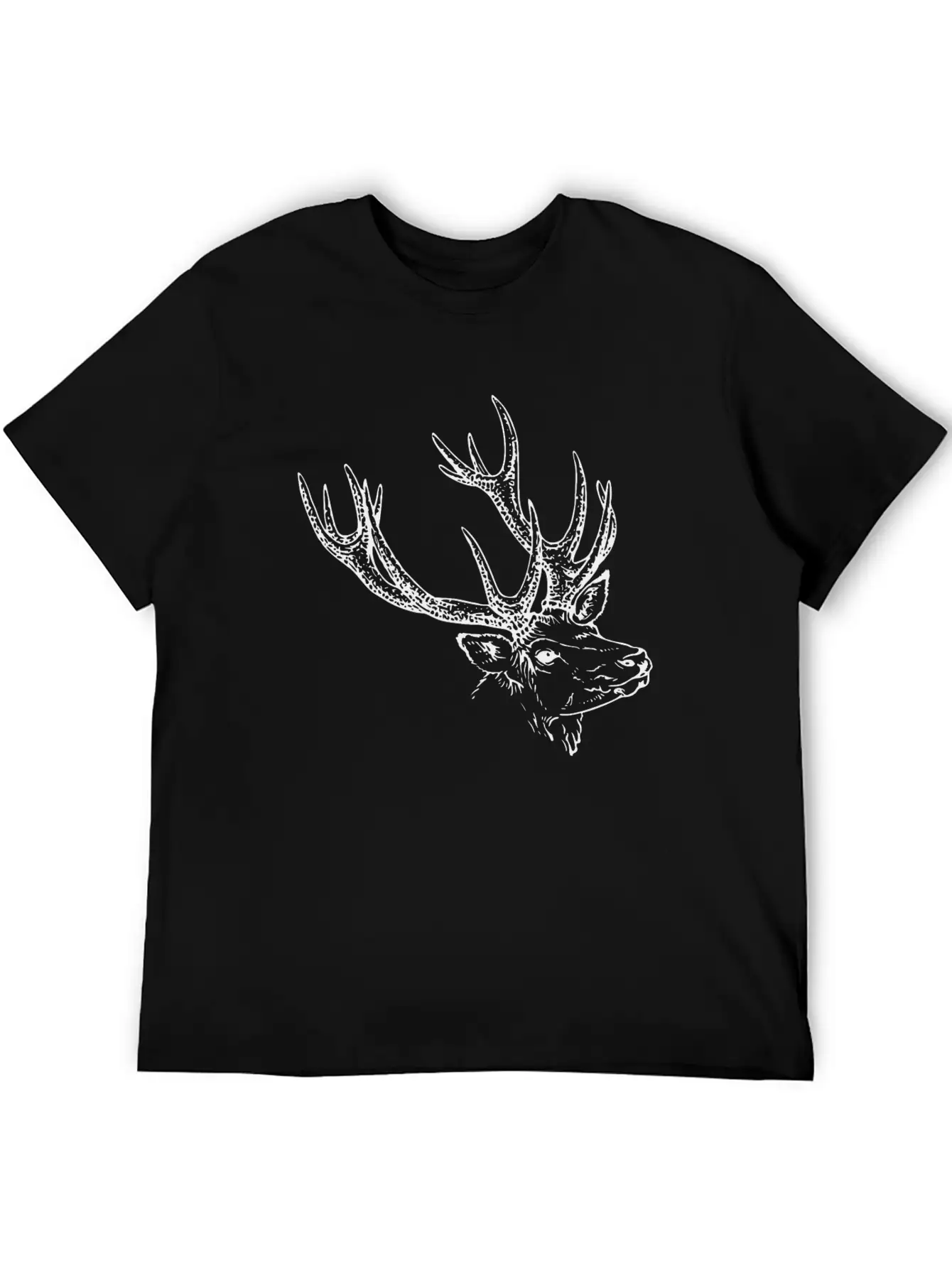 Deer Symbol Unisex Short Sleeve Soft Cotton T-Shirt – Casual Everyday Wear
