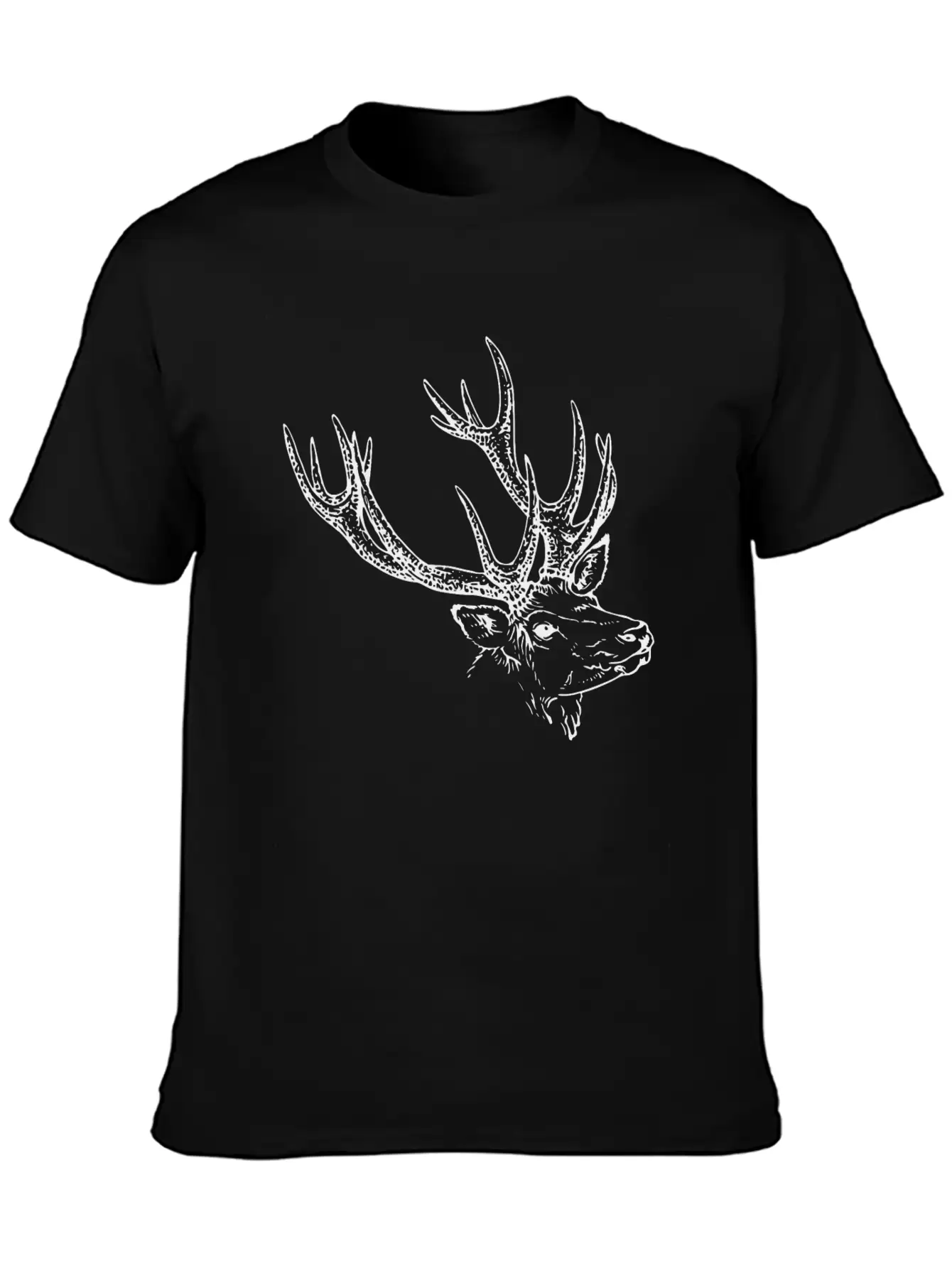Deer Symbol Unisex Short Sleeve Soft Cotton T-Shirt – Casual Everyday Wear