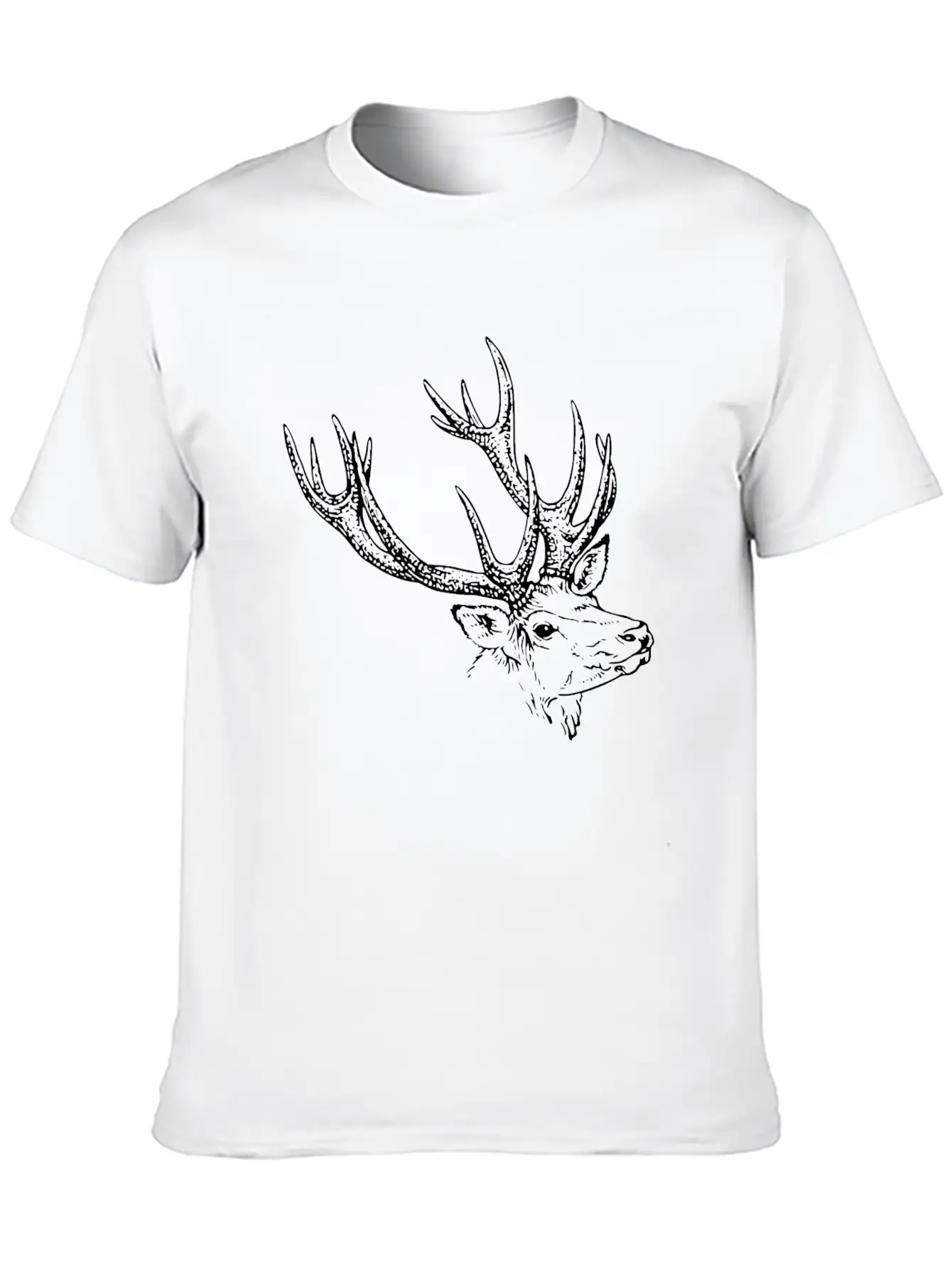Deer Symbol Unisex Short Sleeve Soft Cotton T-Shirt – Casual Everyday Wear