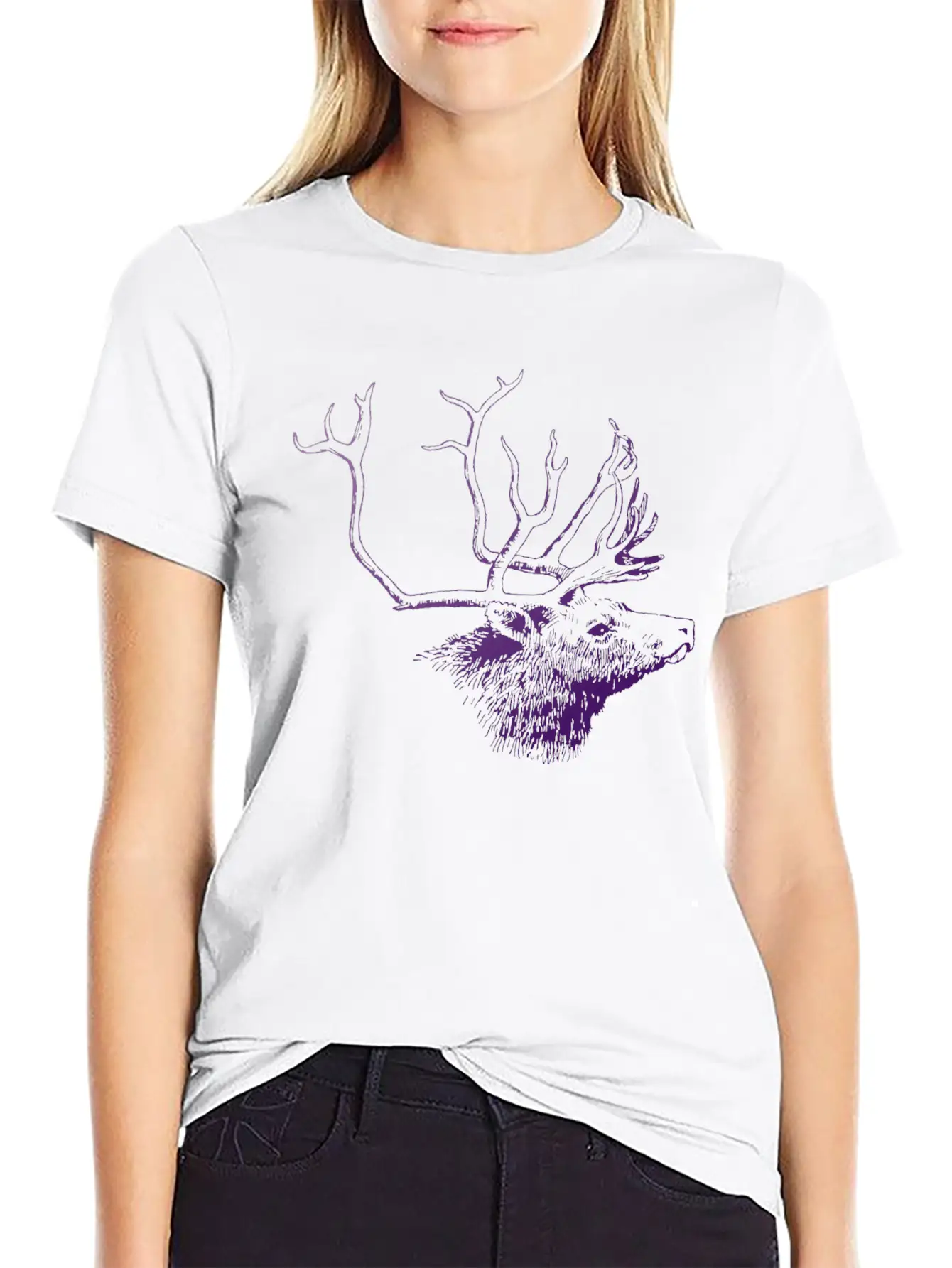 Deer Unisex Short Sleeve Soft Cotton T-Shirt – Casual Everyday Wear