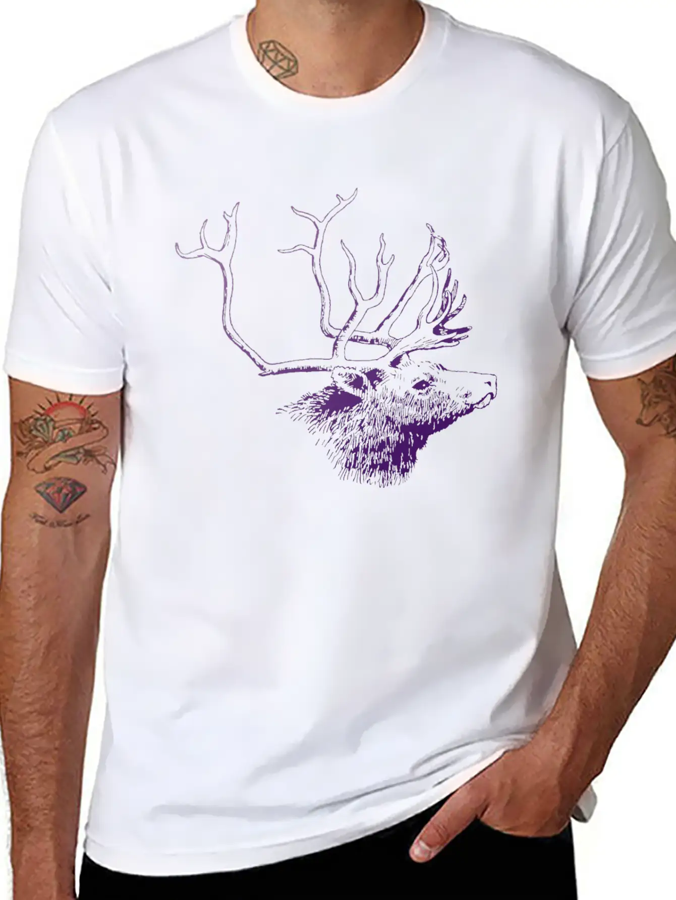 Deer Unisex Short Sleeve Soft Cotton T-Shirt – Casual Everyday Wear