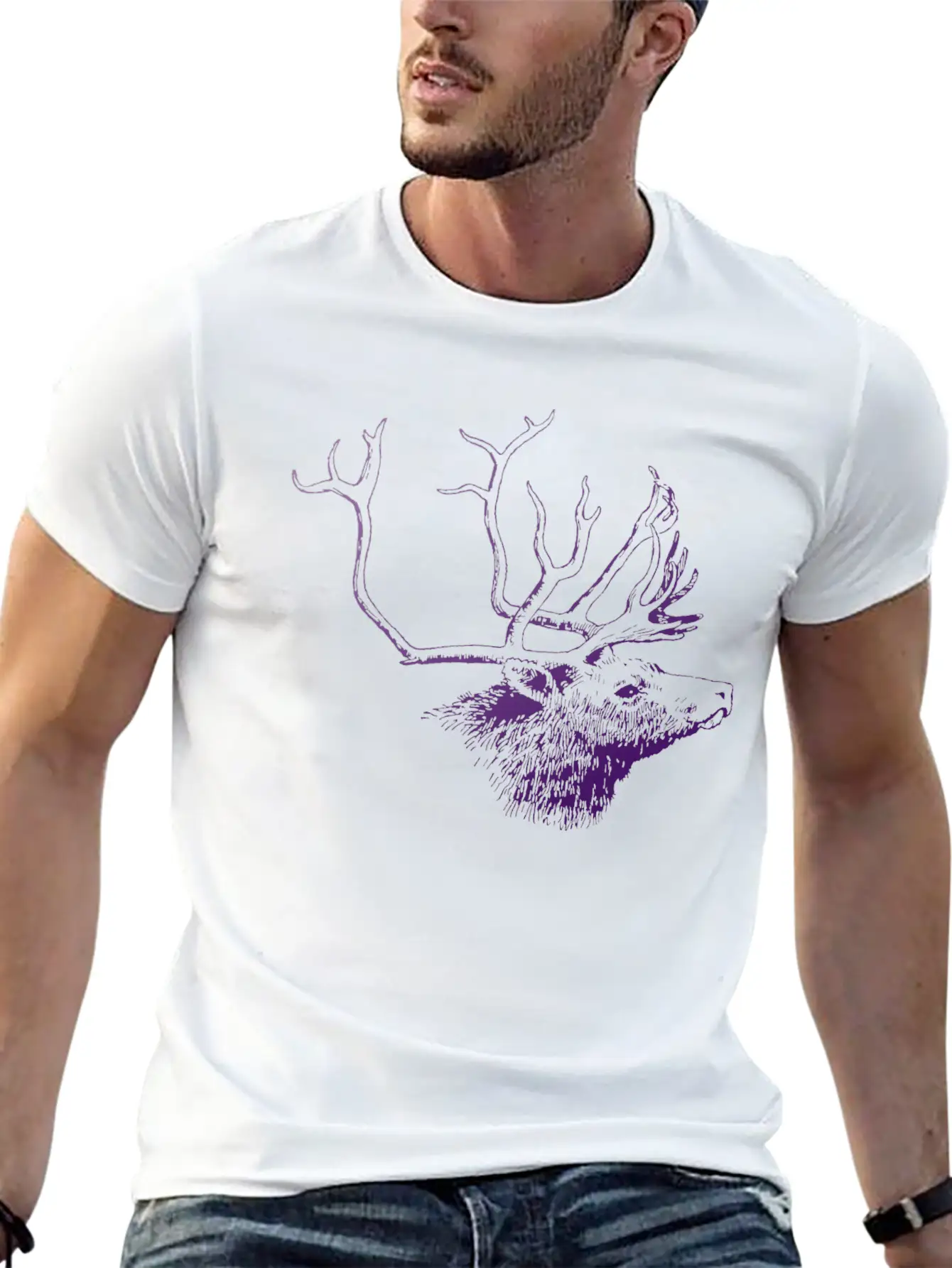 Deer Unisex Short Sleeve Soft Cotton T-Shirt – Casual Everyday Wear