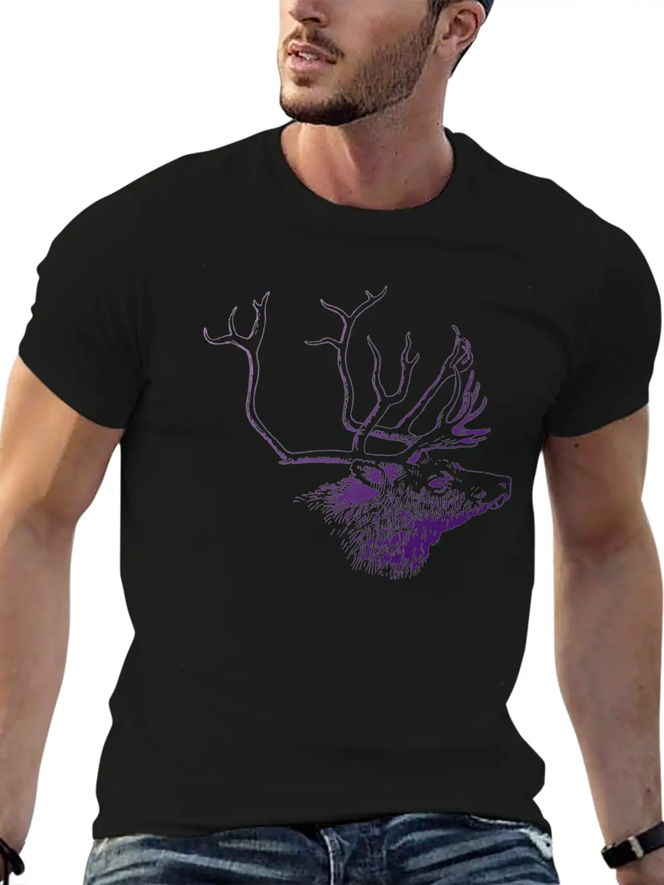 Deer Unisex Short Sleeve Soft Cotton T-Shirt – Casual Everyday Wear