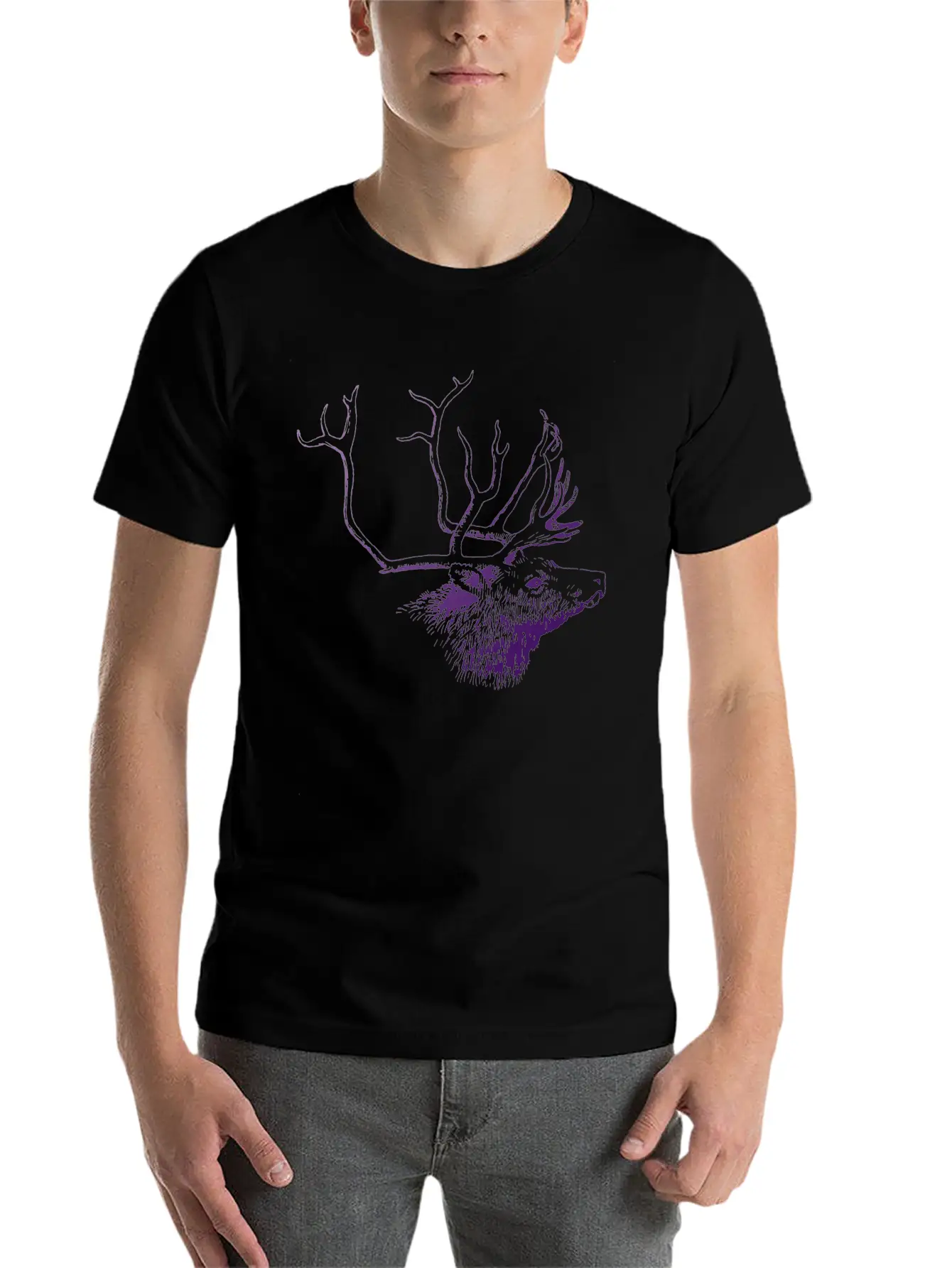 Deer Unisex Short Sleeve Soft Cotton T-Shirt – Casual Everyday Wear