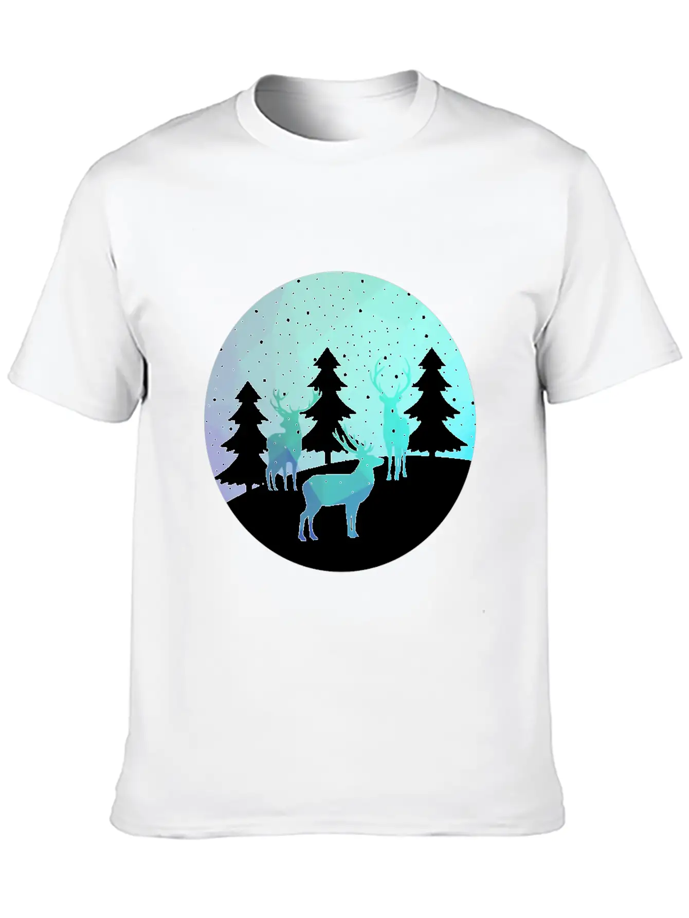Deer Winter Forrest Stylish Everyday T-Shirt – Unisex Basic Cotton Tee