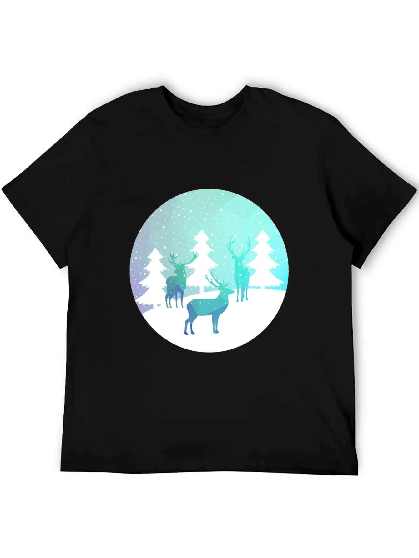 Deer Winter Forrest Stylish Everyday T-Shirt – Unisex Basic Cotton Tee