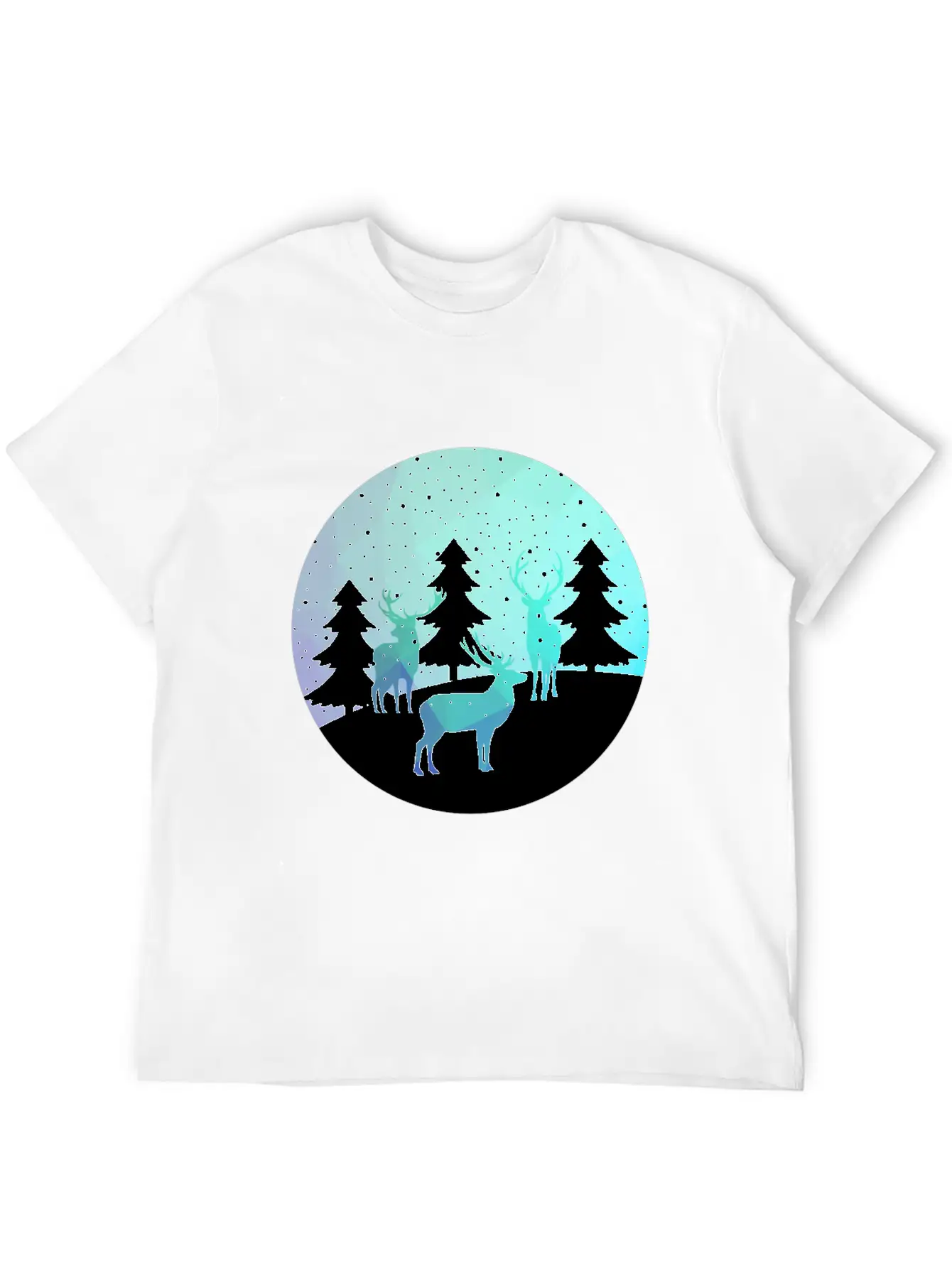 Deer Winter Forrest Stylish Everyday T-Shirt – Unisex Basic Cotton Tee