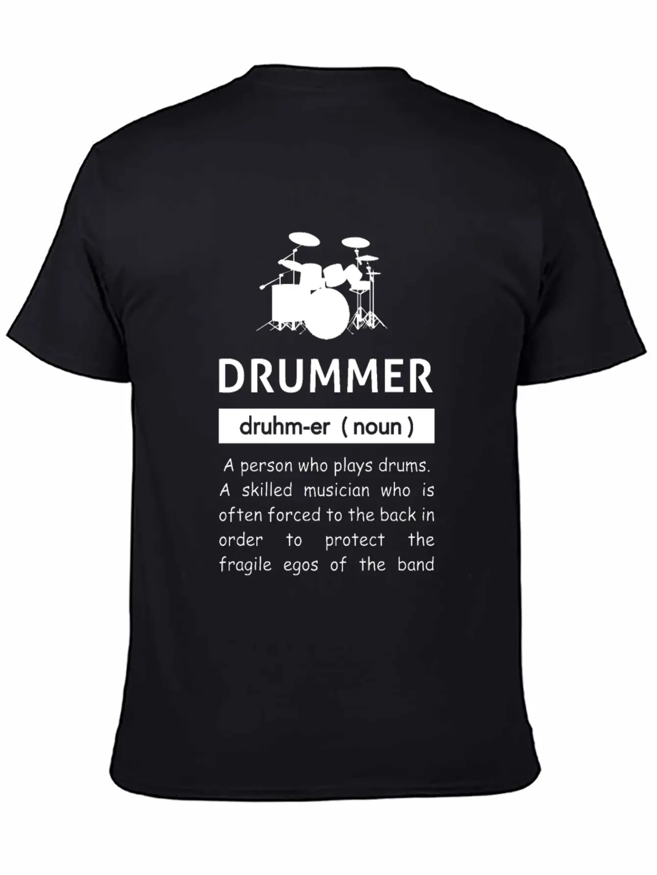 Definition Of Drummer Musician Band Unisex Short Sleeve Soft Cotton T-Shirt – Casual Everyday Wear