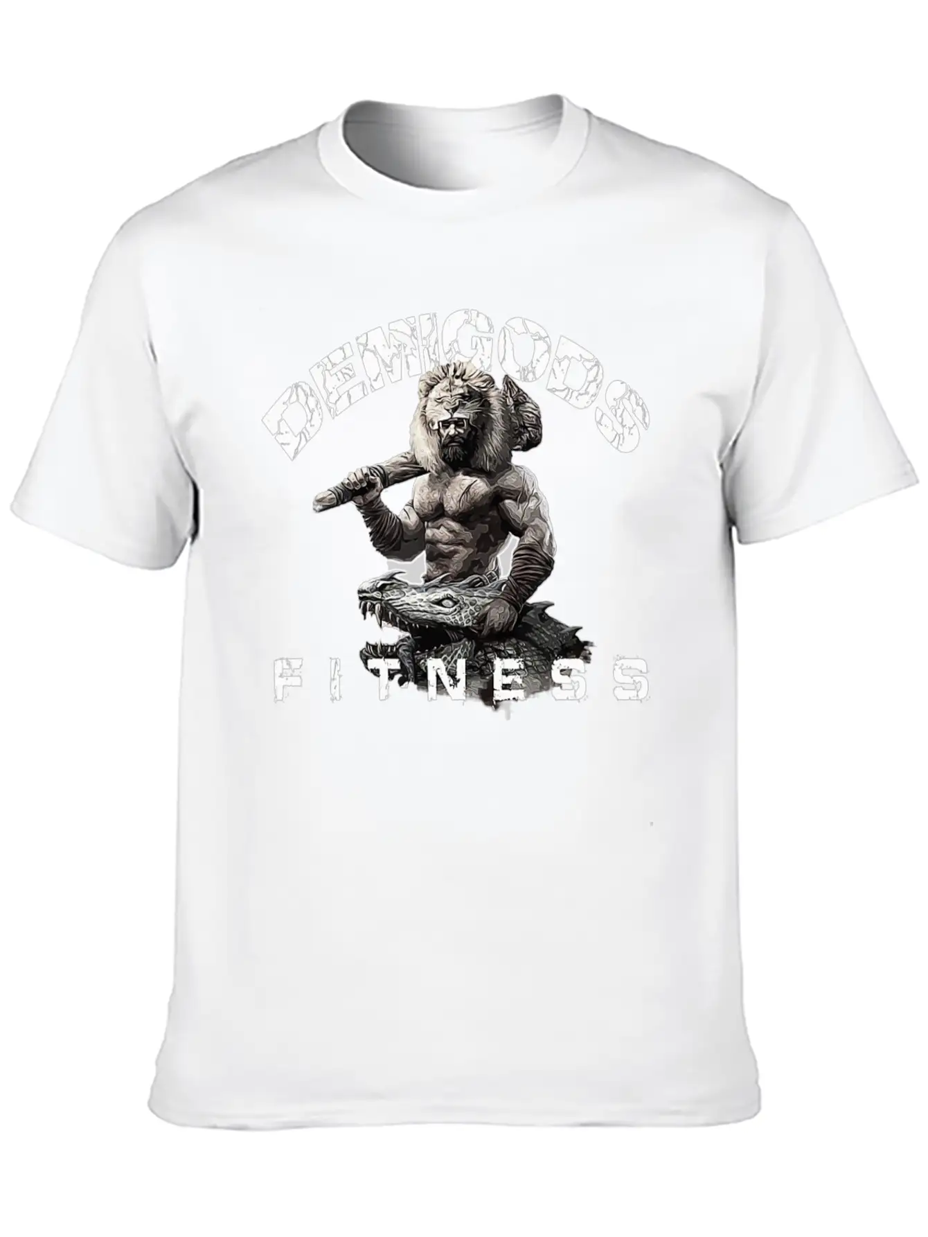 DEMIGODS FITNESS WORKOUT GYM POWER Unisex Short Sleeve Soft Cotton T-Shirt – Casual Everyday Wear