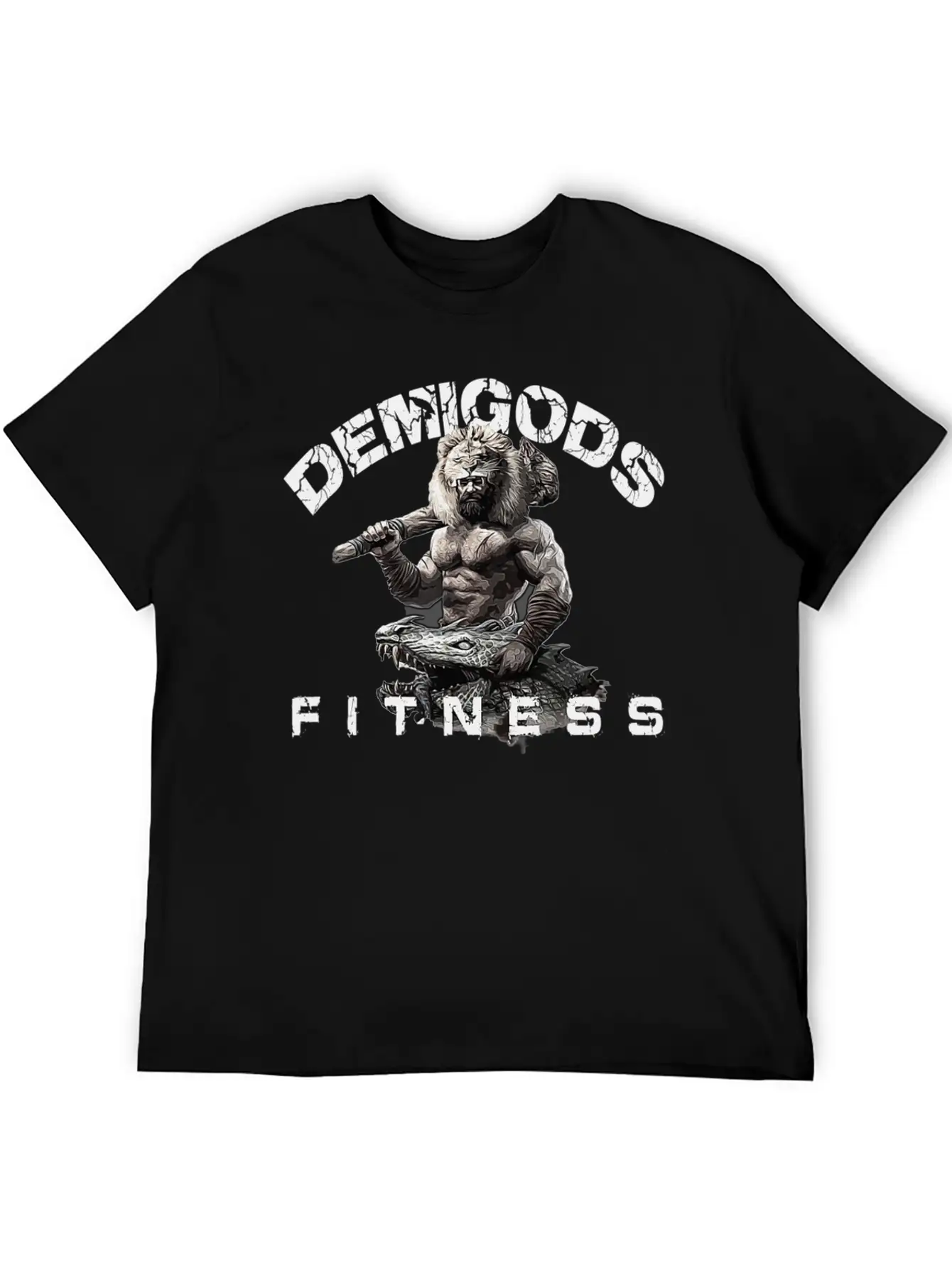 DEMIGODS FITNESS WORKOUT GYM POWER Unisex Short Sleeve Soft Cotton T-Shirt – Casual Everyday Wear