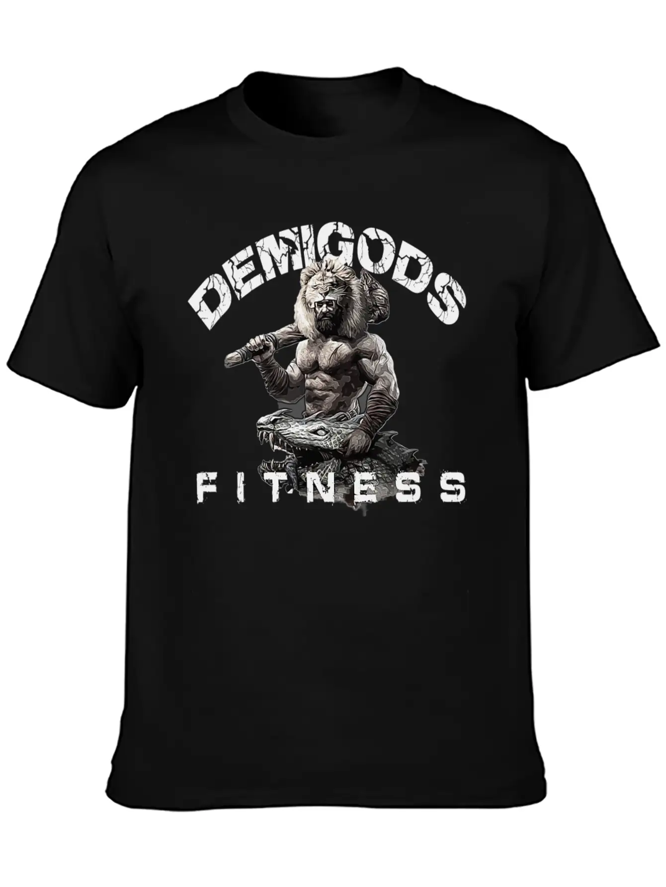 DEMIGODS FITNESS WORKOUT GYM POWER Unisex Short Sleeve Soft Cotton T-Shirt – Casual Everyday Wear