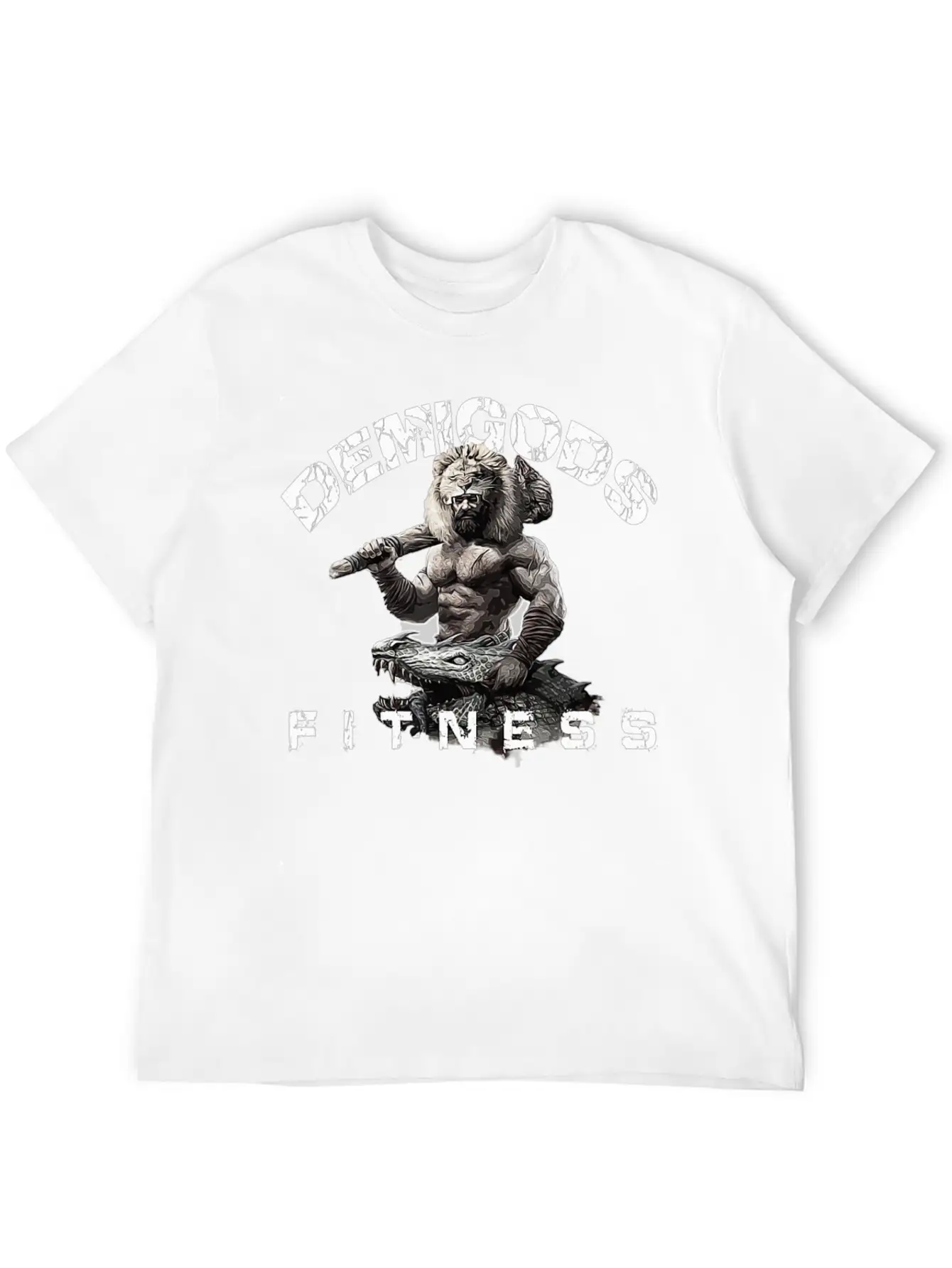 DEMIGODS FITNESS WORKOUT GYM POWER Unisex Short Sleeve Soft Cotton T-Shirt – Casual Everyday Wear