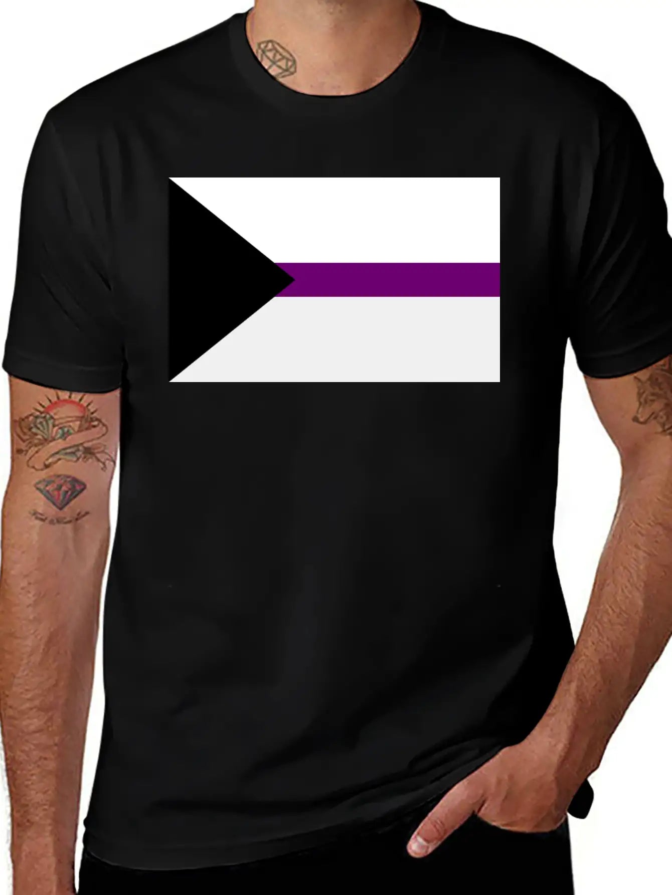 Demisexual Pride Flag Unisex Short Sleeve Soft Cotton T-Shirt – Casual Everyday Wear