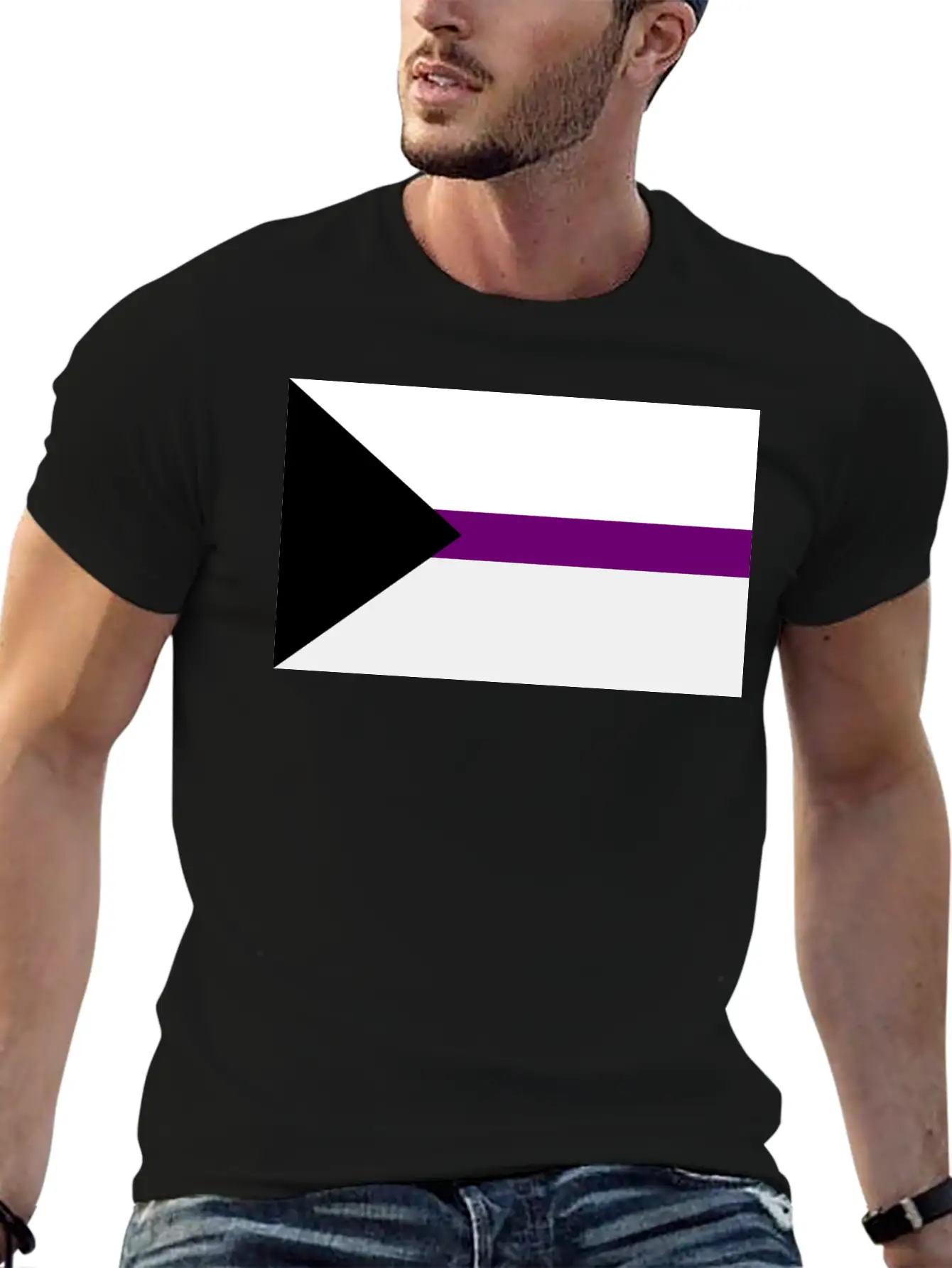 Demisexual Pride Flag Unisex Short Sleeve Soft Cotton T-Shirt – Casual Everyday Wear