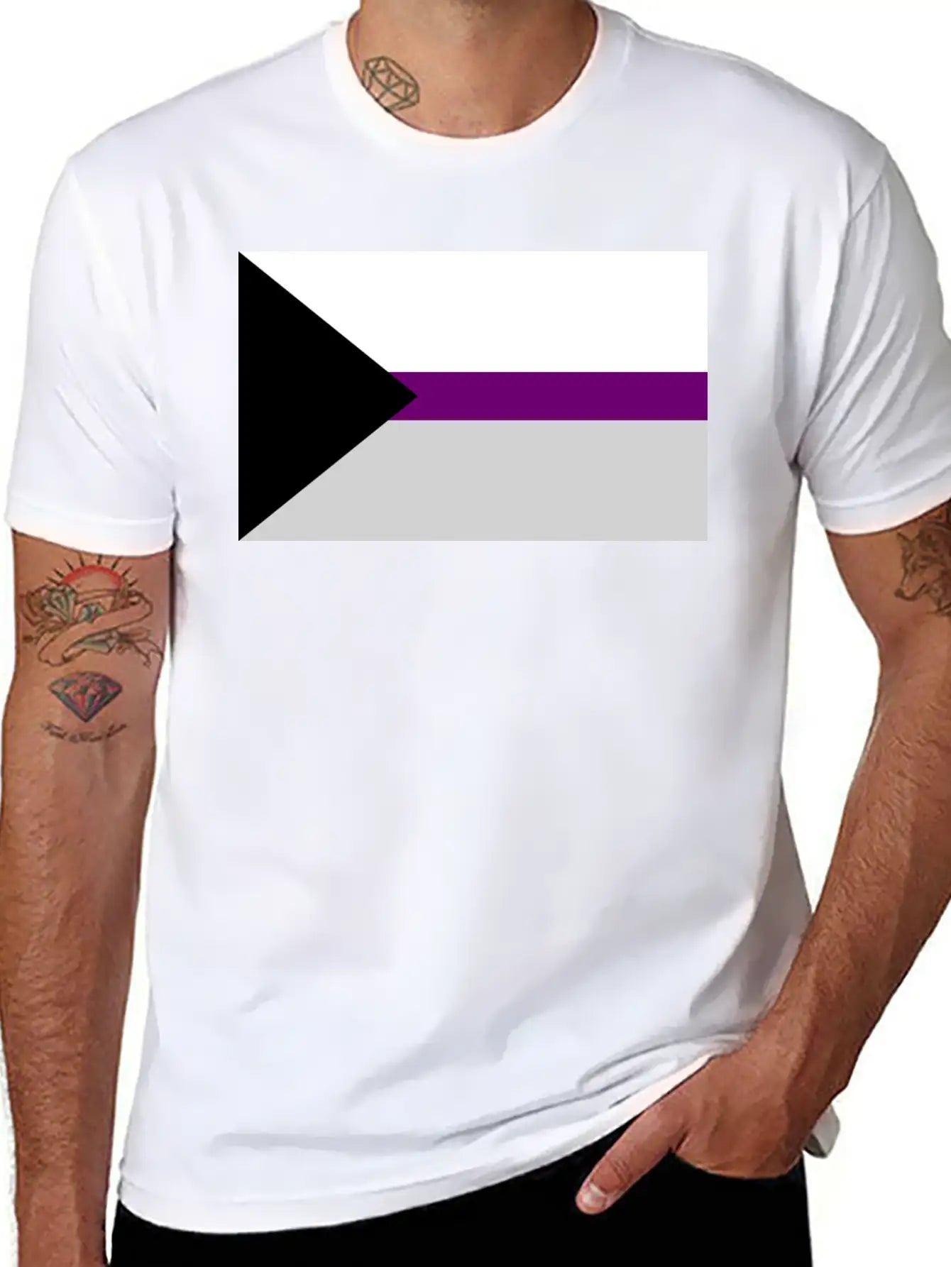 Demisexual Pride Flag Unisex Short Sleeve Soft Cotton T-Shirt – Casual Everyday Wear