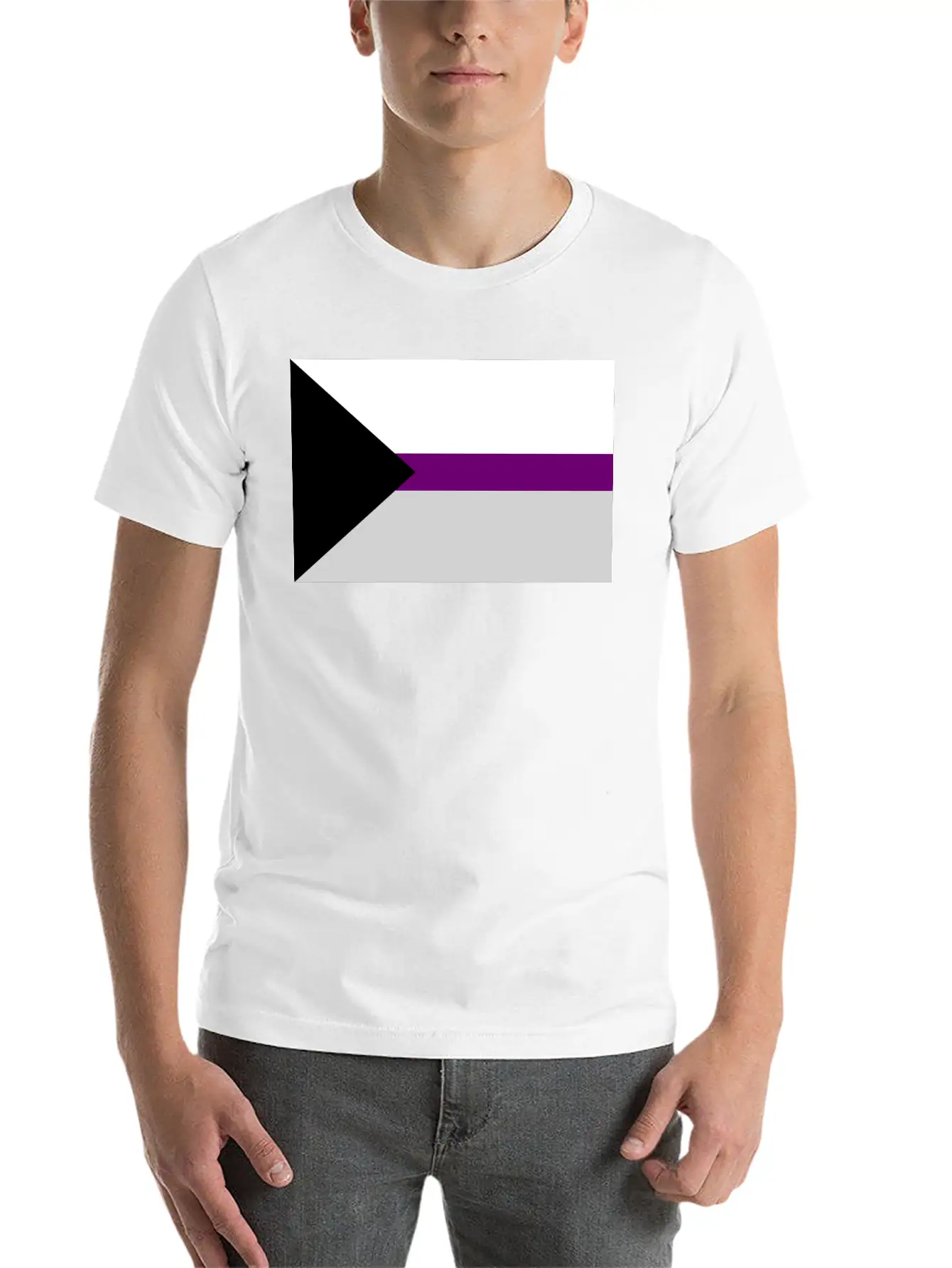 Demisexual Pride Flag Unisex Short Sleeve Soft Cotton T-Shirt – Casual Everyday Wear