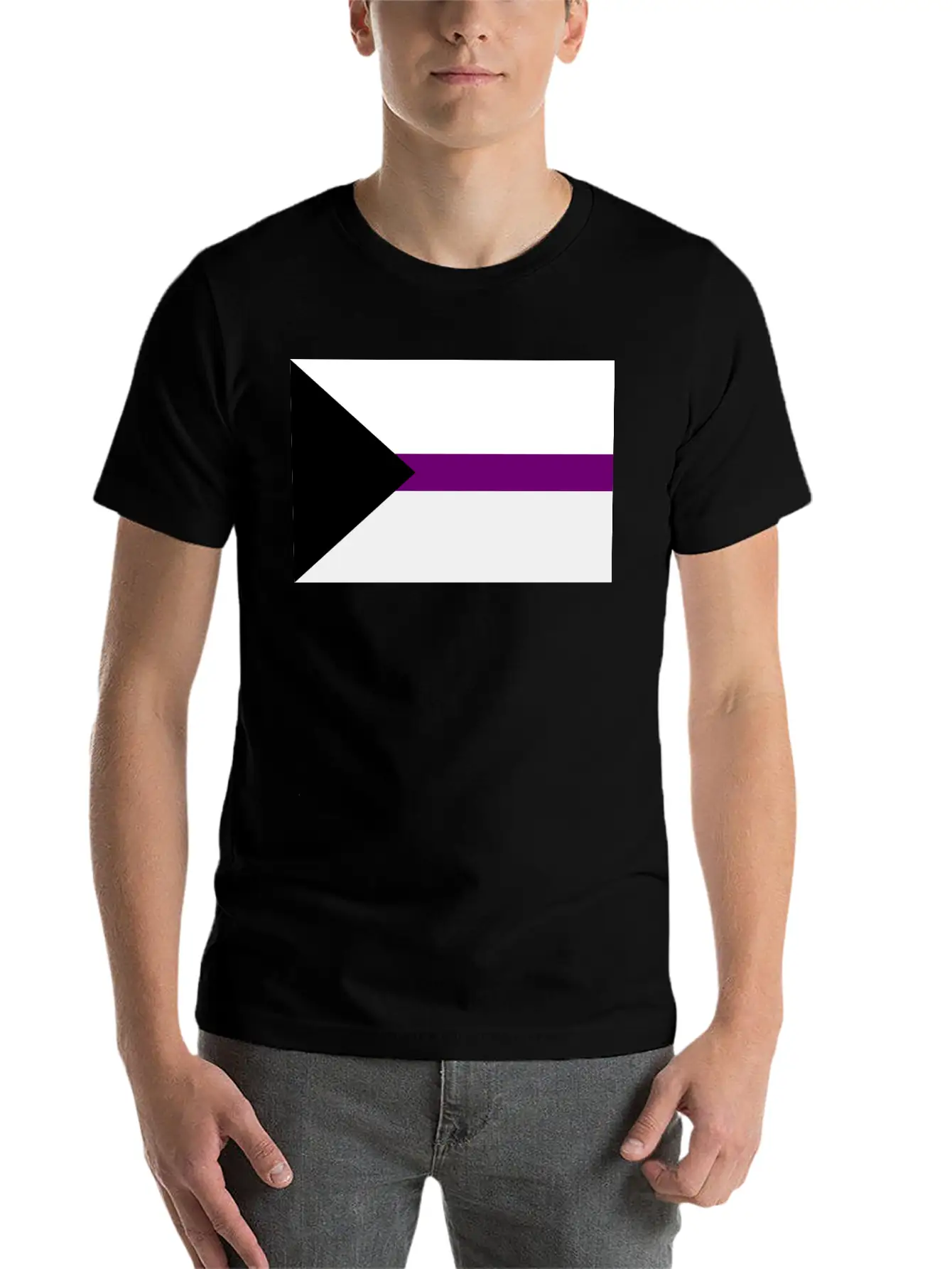 Demisexual Pride Flag Unisex Short Sleeve Soft Cotton T-Shirt – Casual Everyday Wear