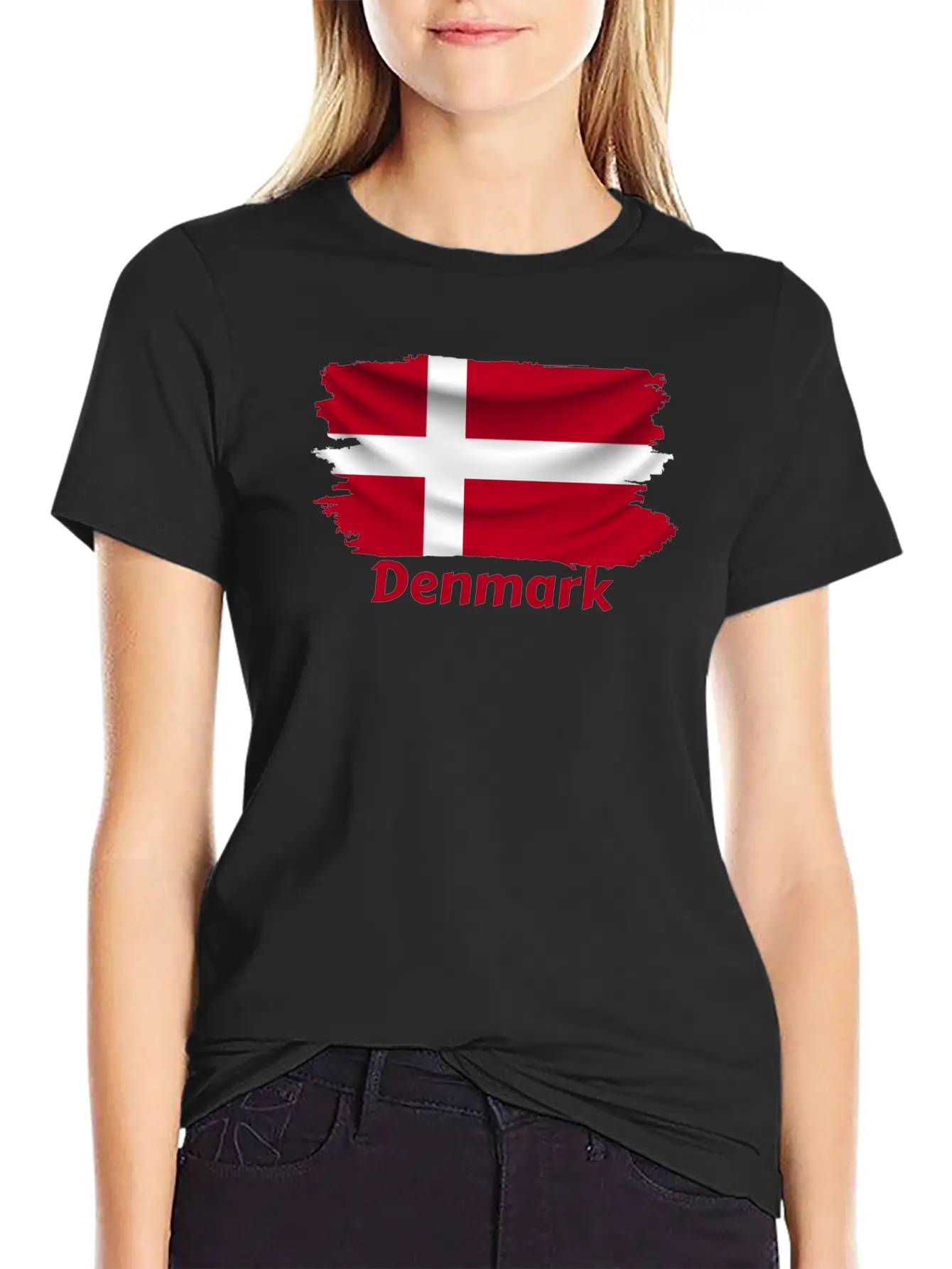 Denmark Flag Stylish Everyday T-Shirt – Unisex Basic Cotton Tee