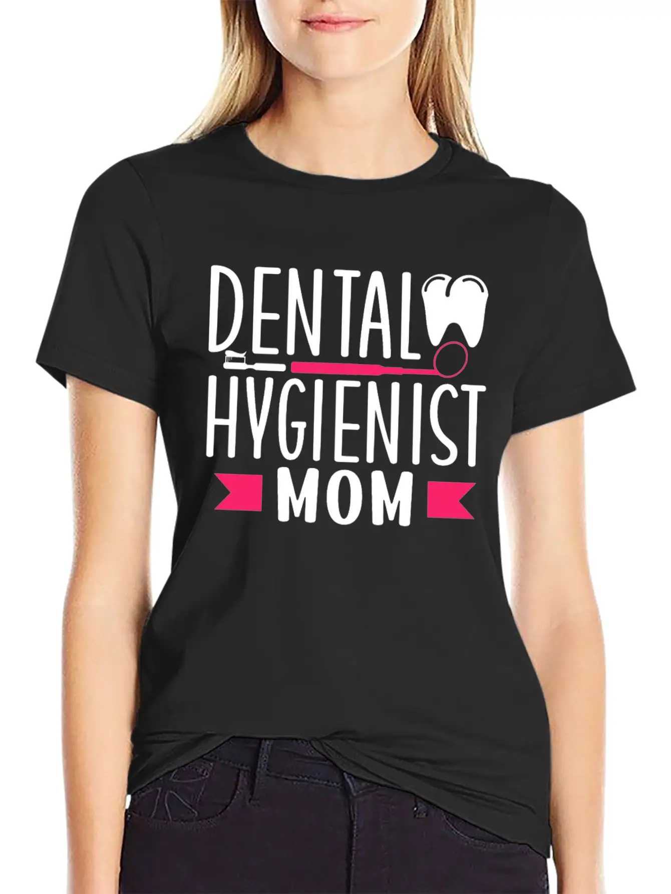 Dental Hygienist Mom Hygiene Dentist Clinic Team Stylish Everyday T-Shirt – Unisex Basic Cotton Tee