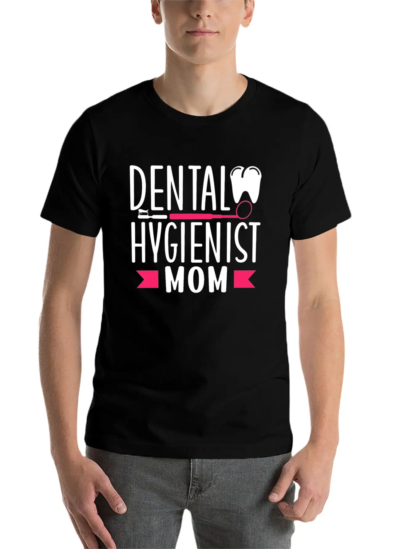 Dental Hygienist Mom Hygiene Dentist Clinic Team Stylish Everyday T-Shirt – Unisex Basic Cotton Tee