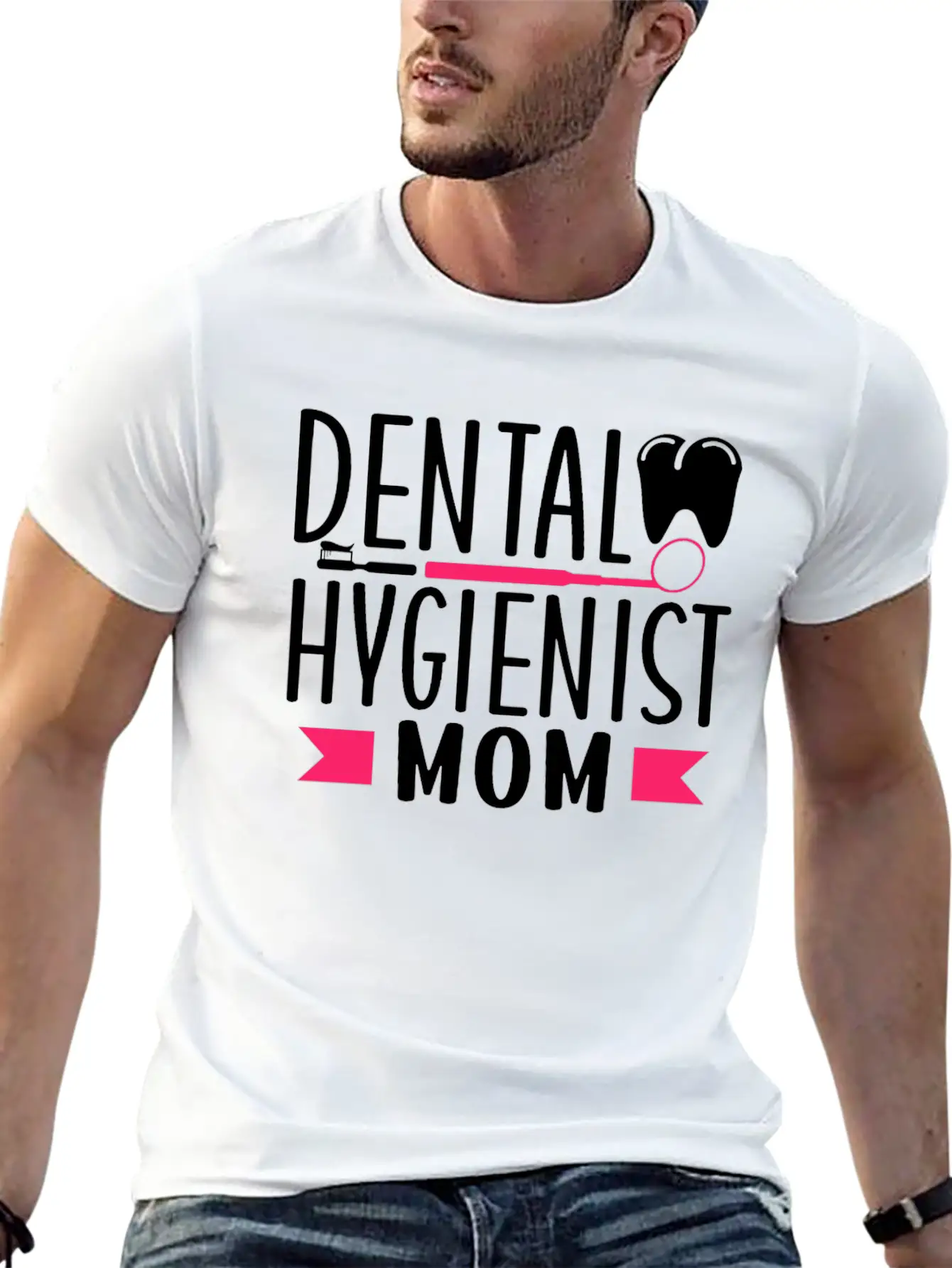 Dental Hygienist Mom Hygiene Dentist Clinic Team Stylish Everyday T-Shirt – Unisex Basic Cotton Tee