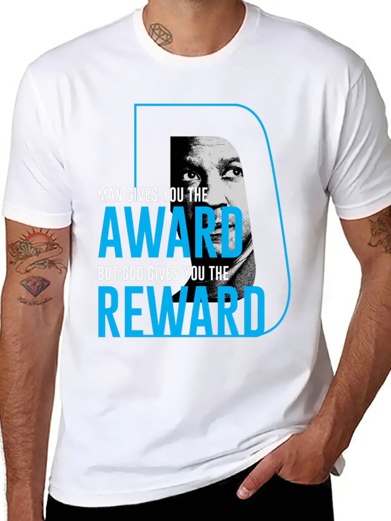DENZEL Washington Best Quote Stylish Everyday T-Shirt – Unisex Basic Cotton Tee
