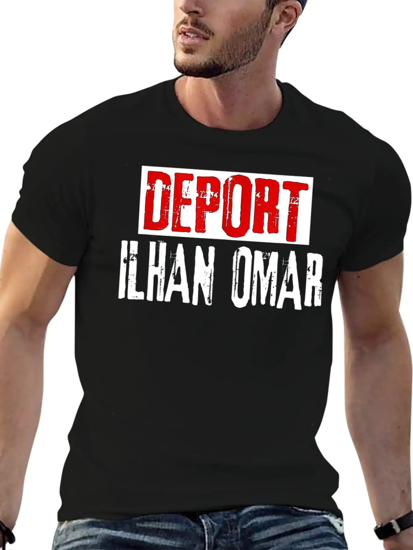 Deport Ilhan Omar Defeat Impeach Arrest Ilhan Omar Unisex Short Sleeve Soft Cotton T-Shirt – Casual Everyday Wear