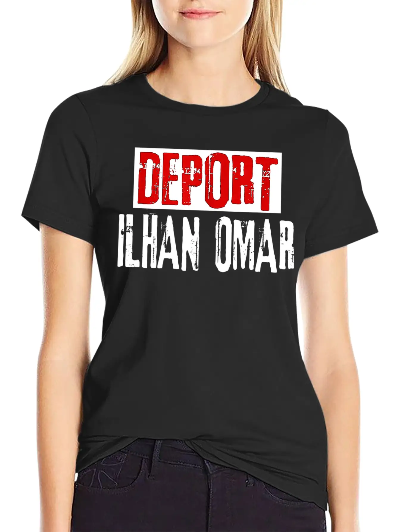 Deport Ilhan Omar Defeat Impeach Arrest Ilhan Omar Unisex Short Sleeve Soft Cotton T-Shirt – Casual Everyday Wear