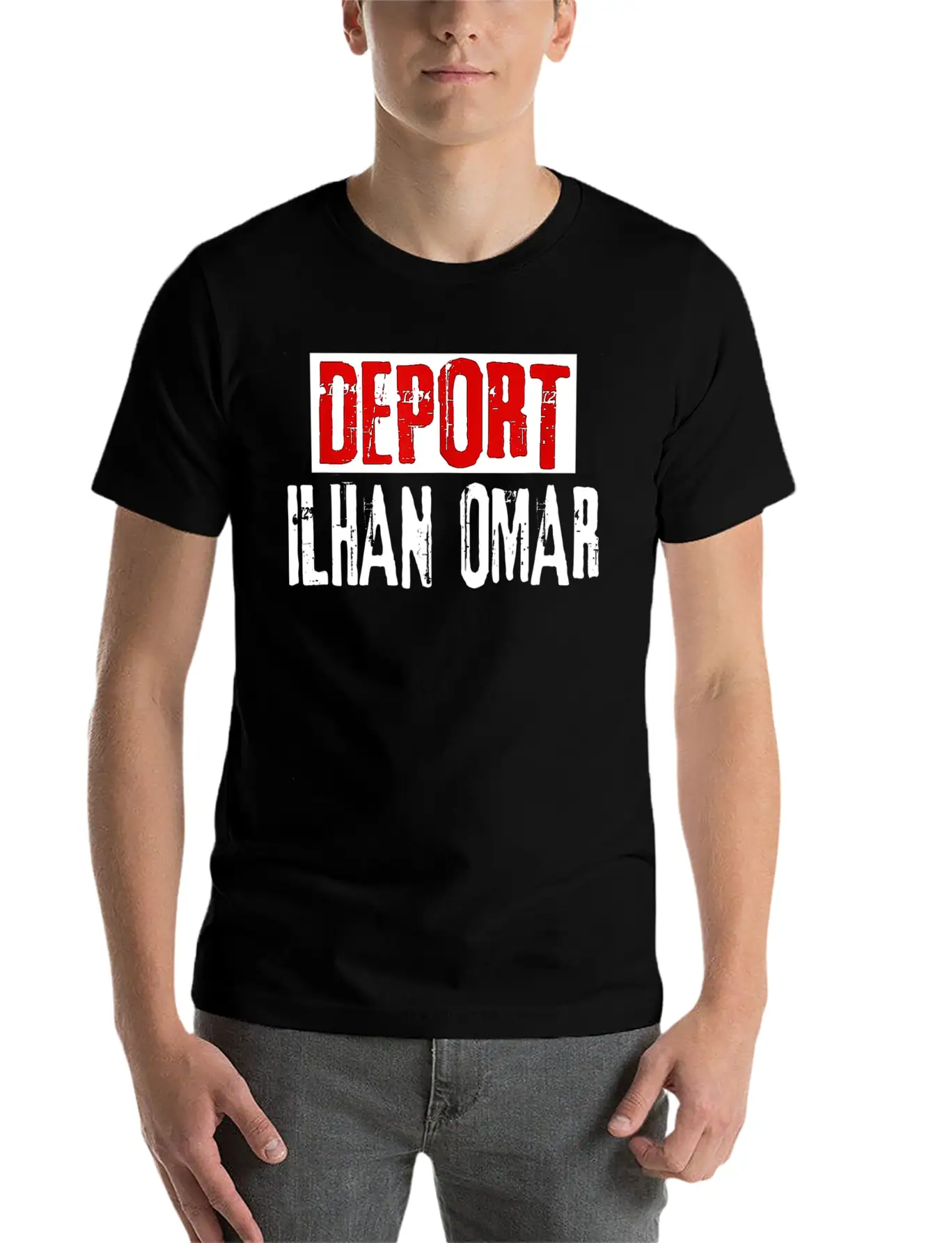 Deport Ilhan Omar Defeat Impeach Arrest Ilhan Omar Unisex Short Sleeve Soft Cotton T-Shirt – Casual Everyday Wear