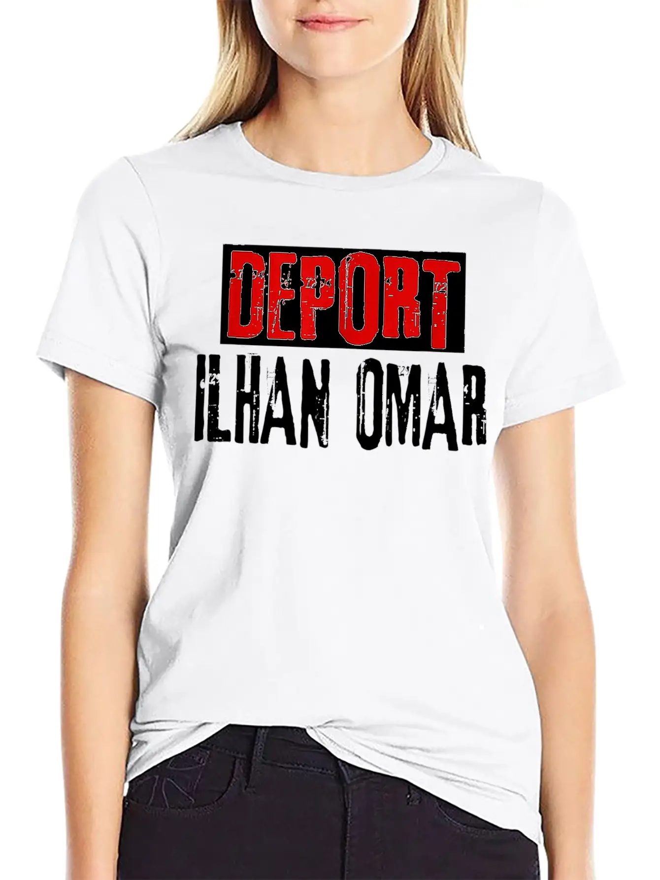 Deport Ilhan Omar Defeat Impeach Arrest Ilhan Omar Unisex Short Sleeve Soft Cotton T-Shirt – Casual Everyday Wear