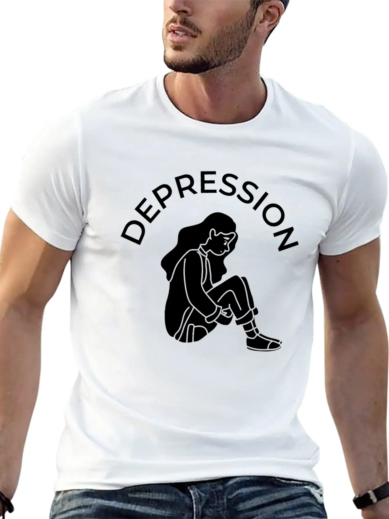 Depression Stylish Everyday T-Shirt – Unisex Basic Cotton Tee
