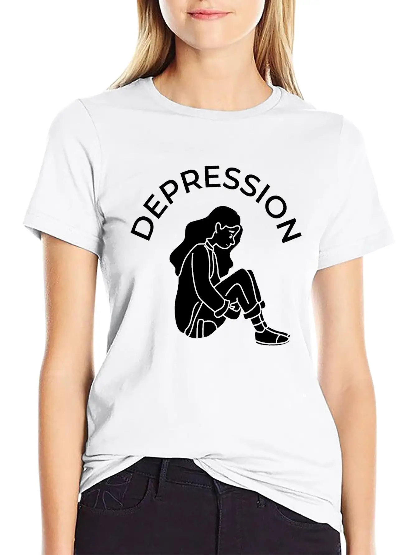 Depression Stylish Everyday T-Shirt – Unisex Basic Cotton Tee