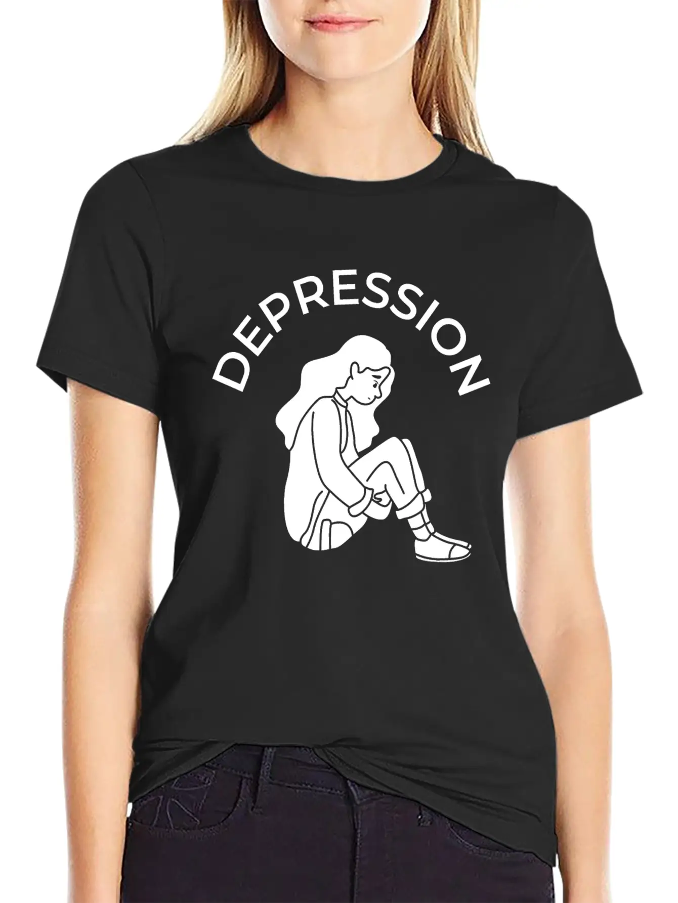 Depression Stylish Everyday T-Shirt – Unisex Basic Cotton Tee