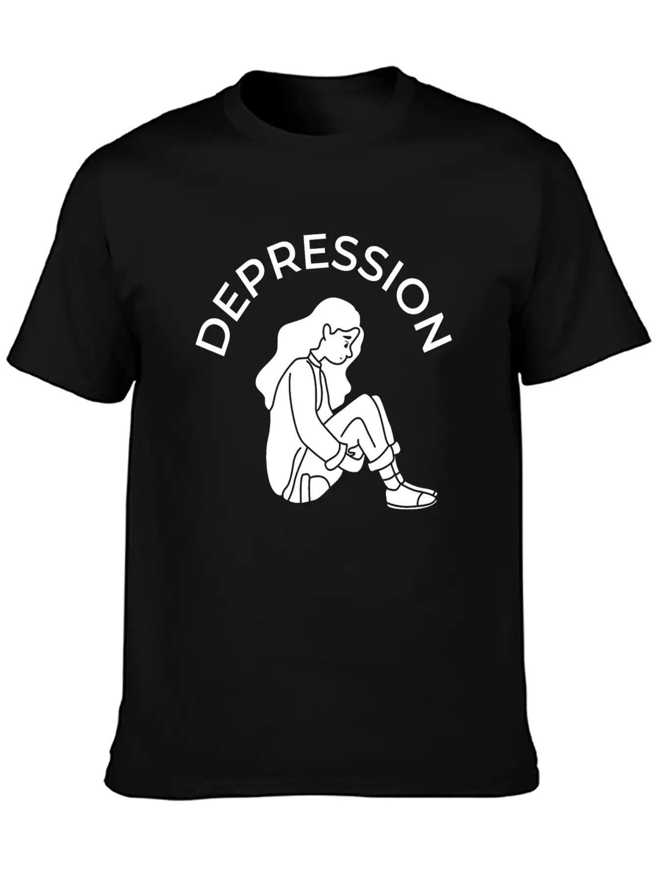 Depression Stylish Everyday T-Shirt – Unisex Basic Cotton Tee