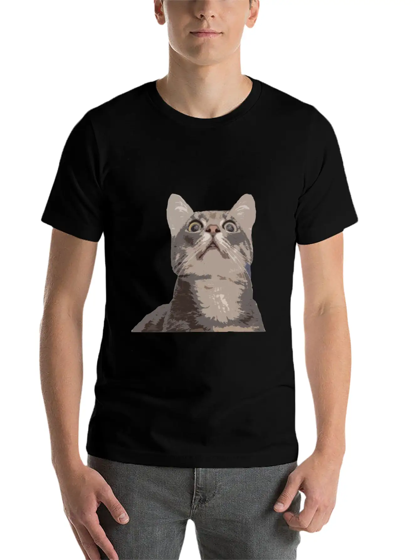 Derp Cat Lolcat Unisex Short Sleeve Soft Cotton T-Shirt – Casual Everyday Wear