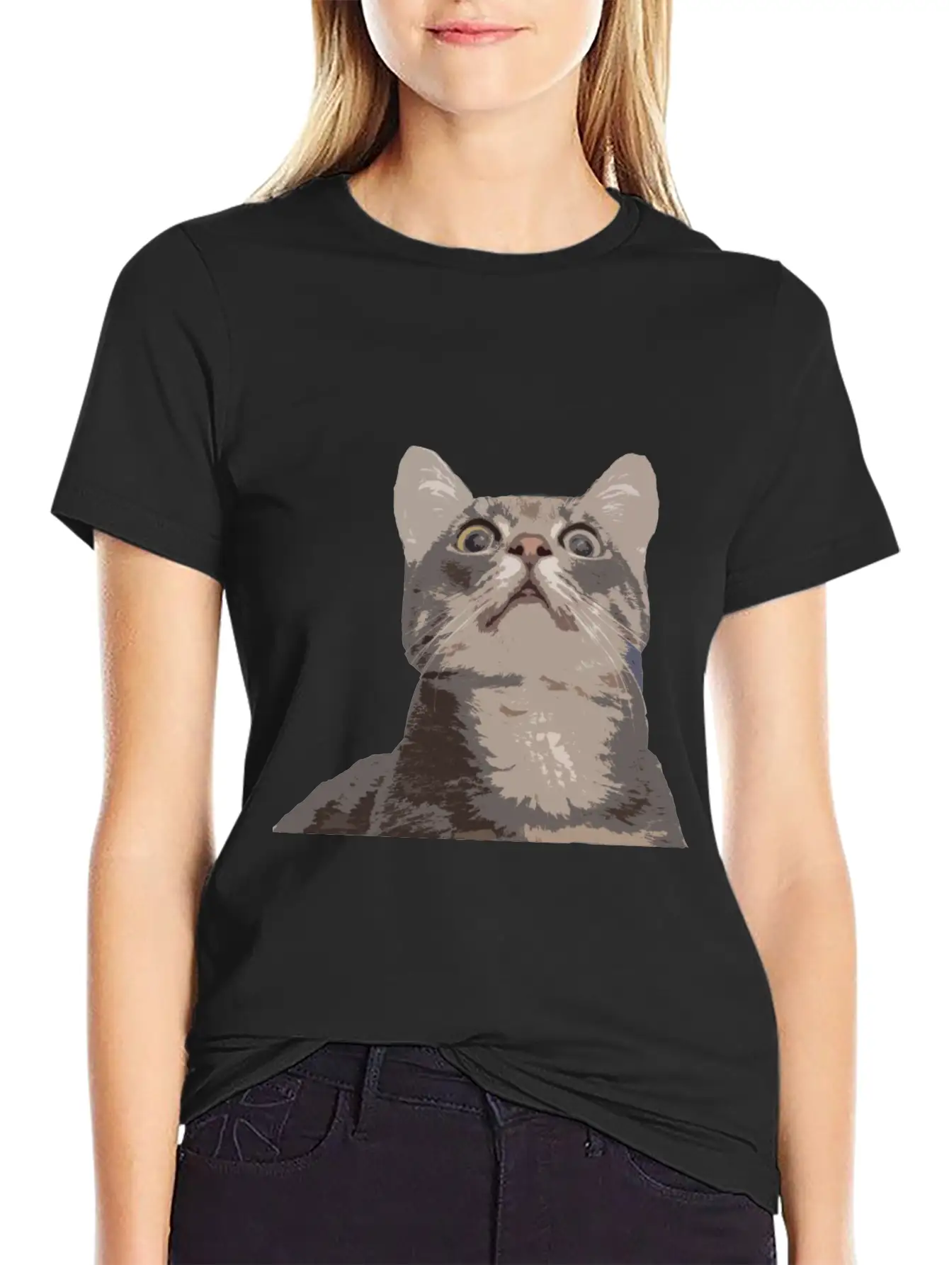 Derp Cat Lolcat Unisex Short Sleeve Soft Cotton T-Shirt – Casual Everyday Wear