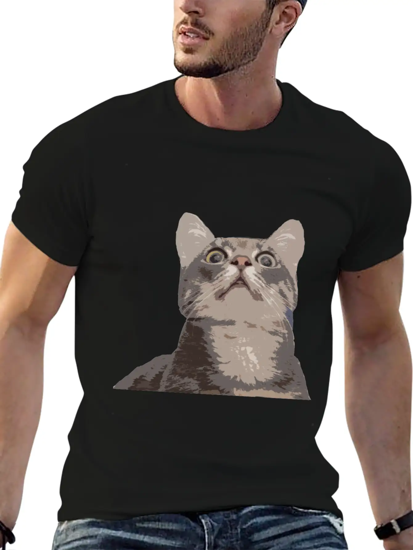 Derp Cat Lolcat Unisex Short Sleeve Soft Cotton T-Shirt – Casual Everyday Wear