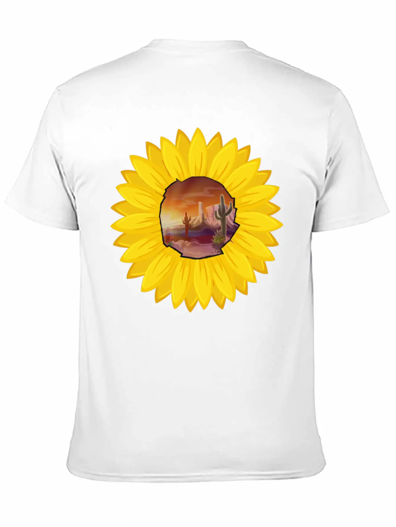 Desert And Sun Sunflower Stylish Everyday T-Shirt – Unisex Basic Cotton Tee